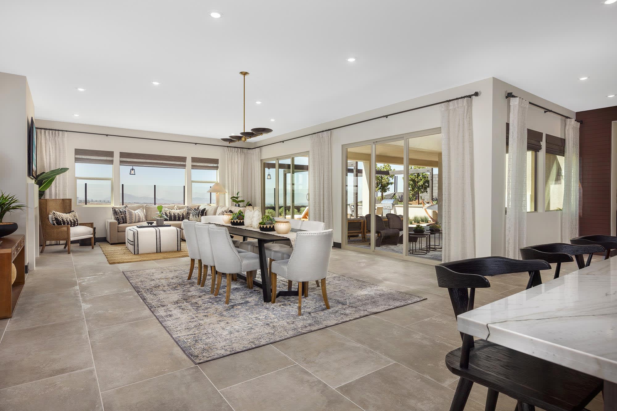 Great Room & Dining Room | Plan Three (100) | Goldenpeak at Narra Hills | New Homes in North Fontana, CA | Landsea Homes