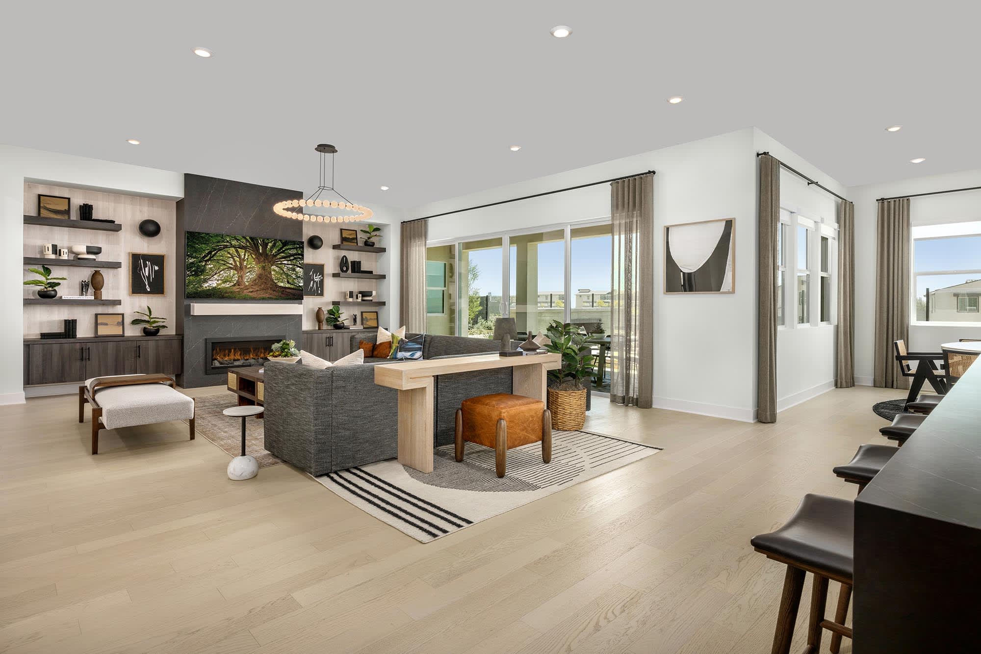 Great Room From Kitchen | Plan One R (100) | Goldenpeak | Narra Hills | New Homes in North Fontana, CA | Landsea Homes