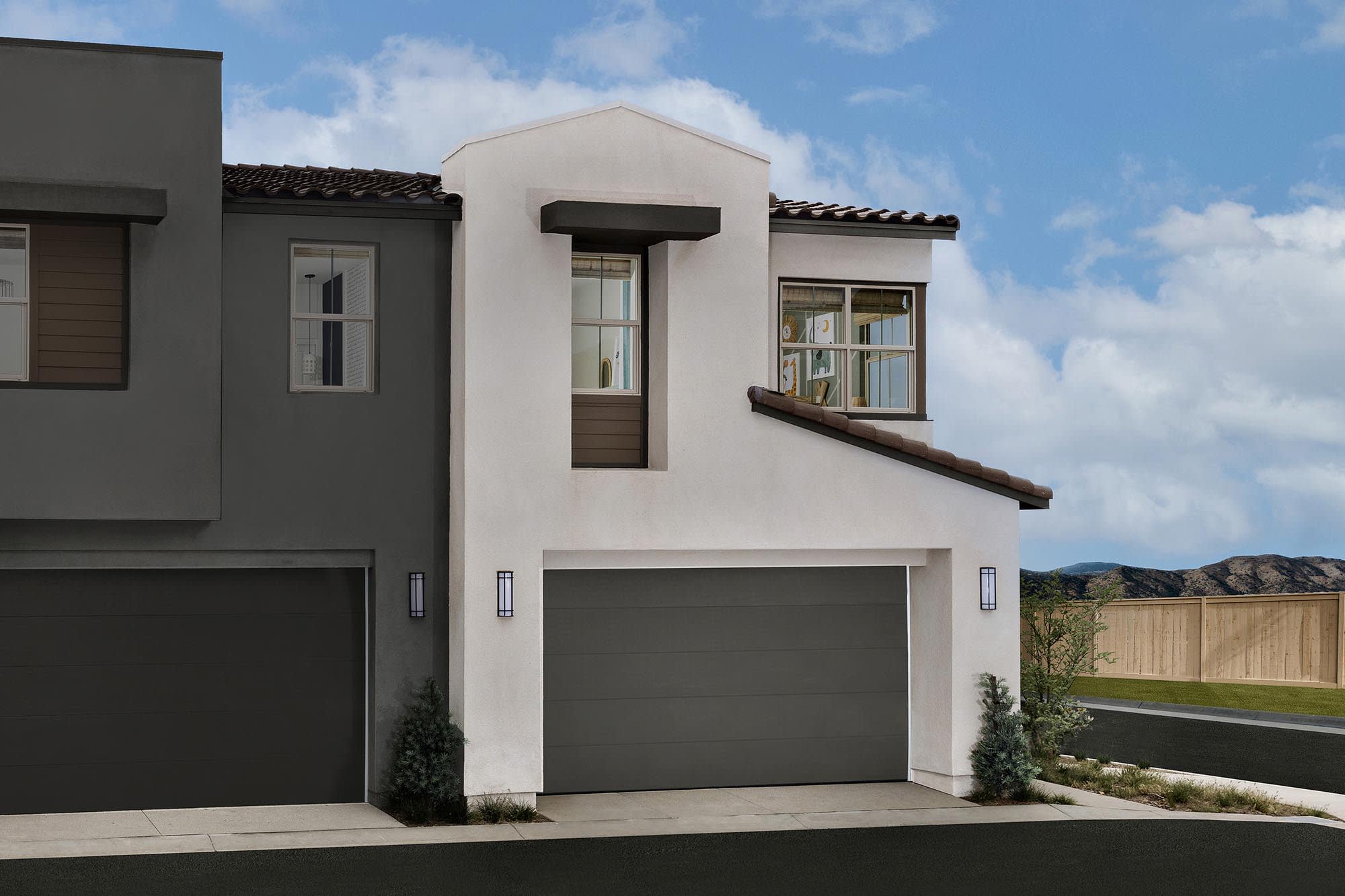 Exterior | Plan Two | Clementine | Narra Hills | New Paired Homes in North Fontana, CA | Landsea Homes
