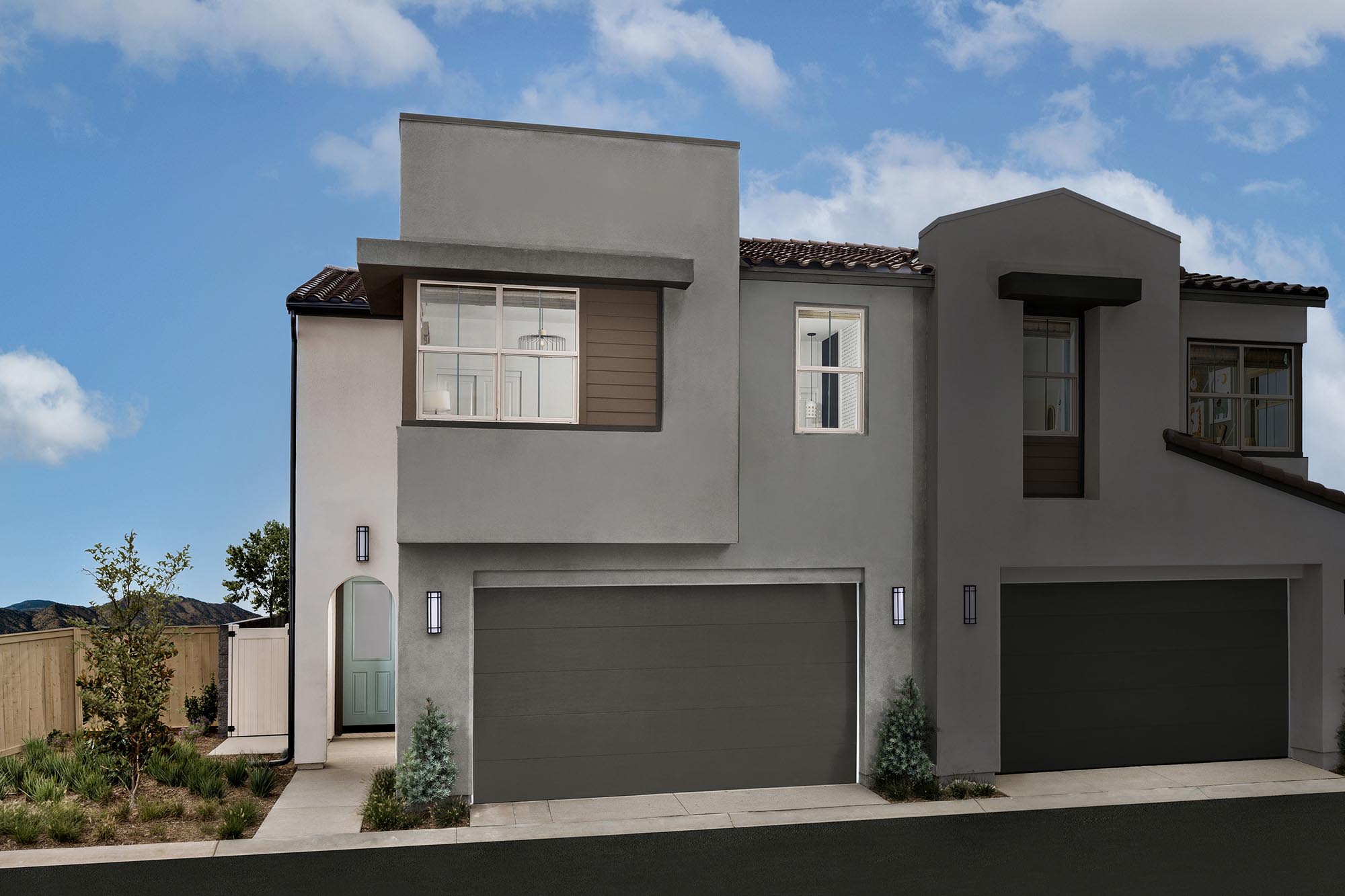 Exterior | Plan Three | Clementine | Narra Hills | New Paired Homes in North Fontana, CA | Landsea Homes
