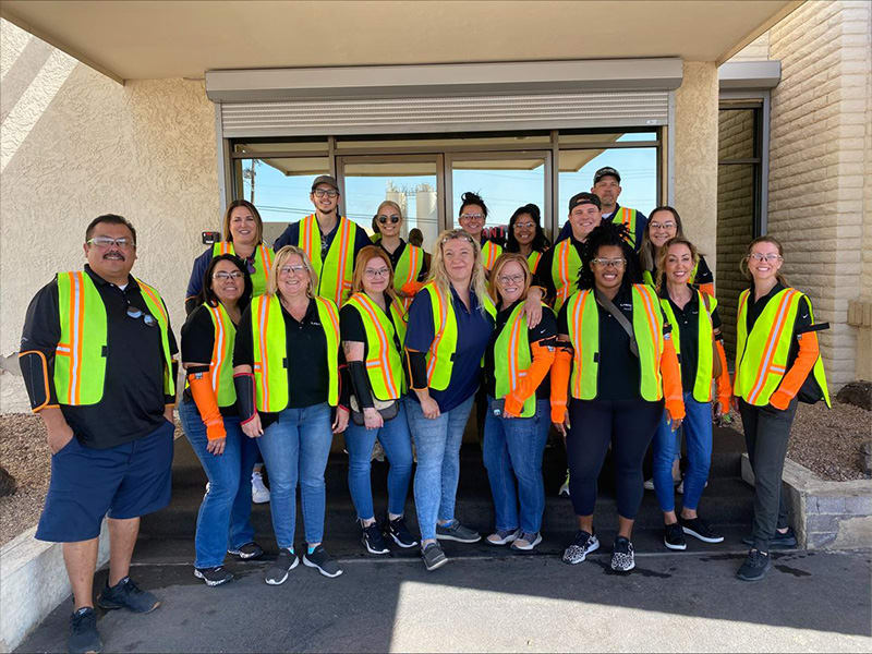 Landsea employees at a build site