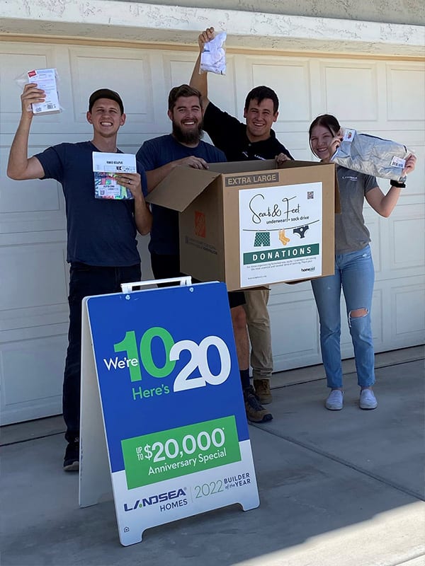 Landsea Homes Arizona participating in Seats and Feet for charity