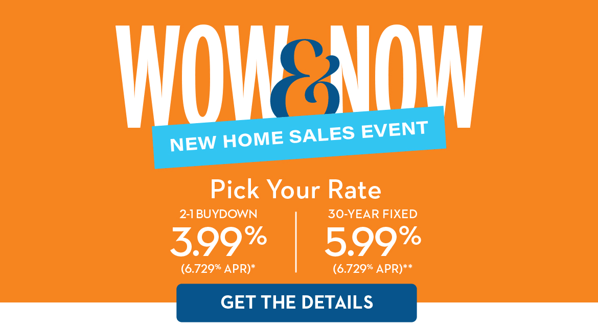WOW & NOW NEW HOME SALES EVENT - GET THE DETAILS