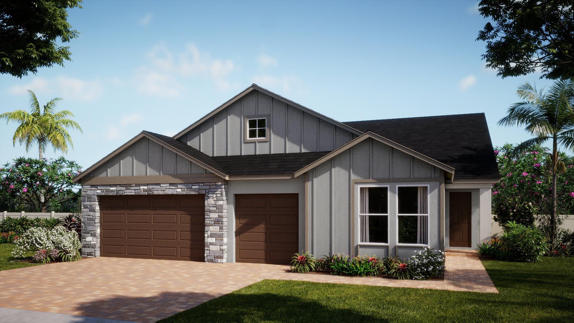 Modern Farmhouse Elevation | Longleaf | New Homes in Florida | Landsea Homes