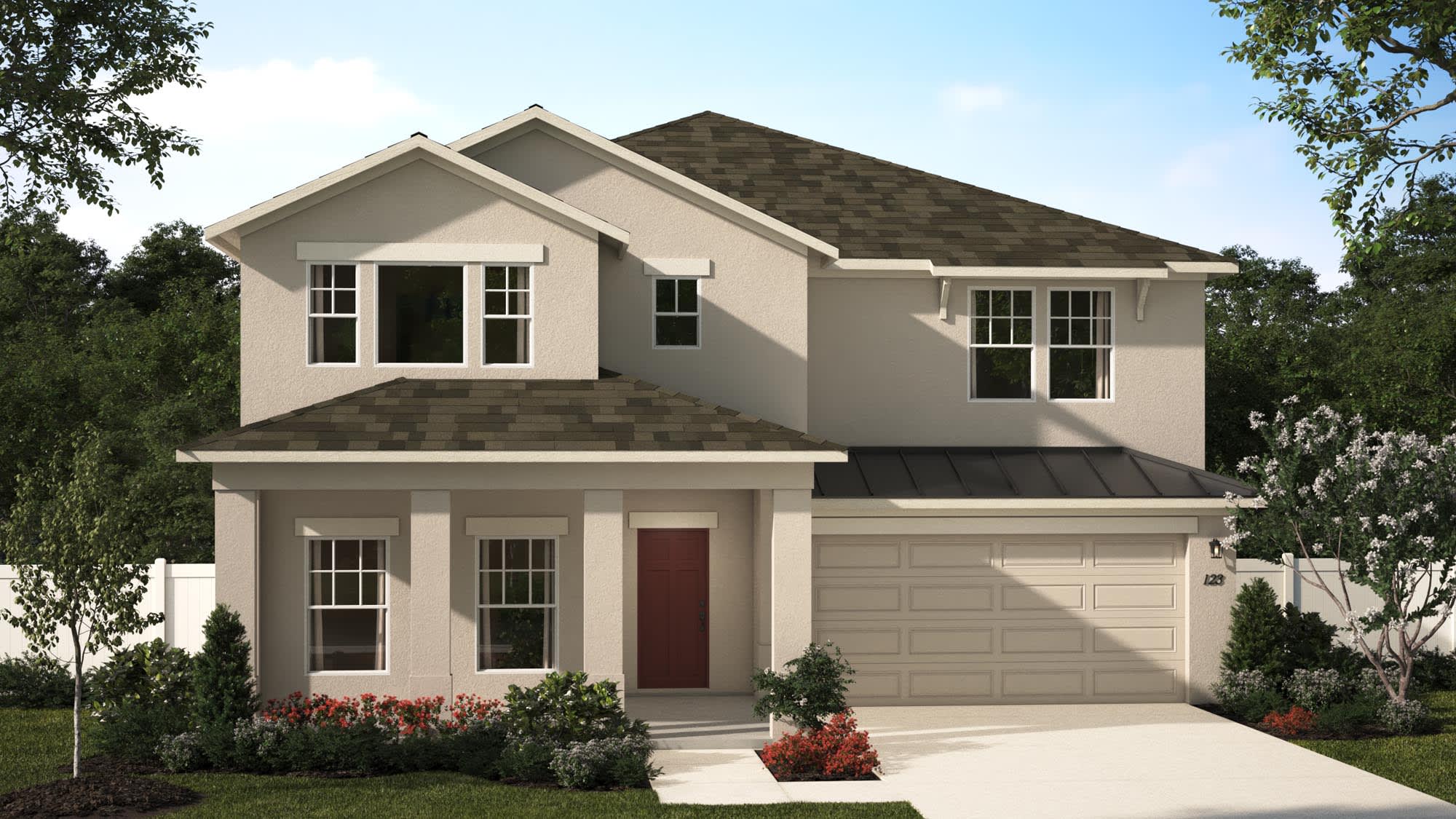 Wilshire Stucco Elevation 3 | Harrell Oaks in Orlando, FL by Landsea Homes