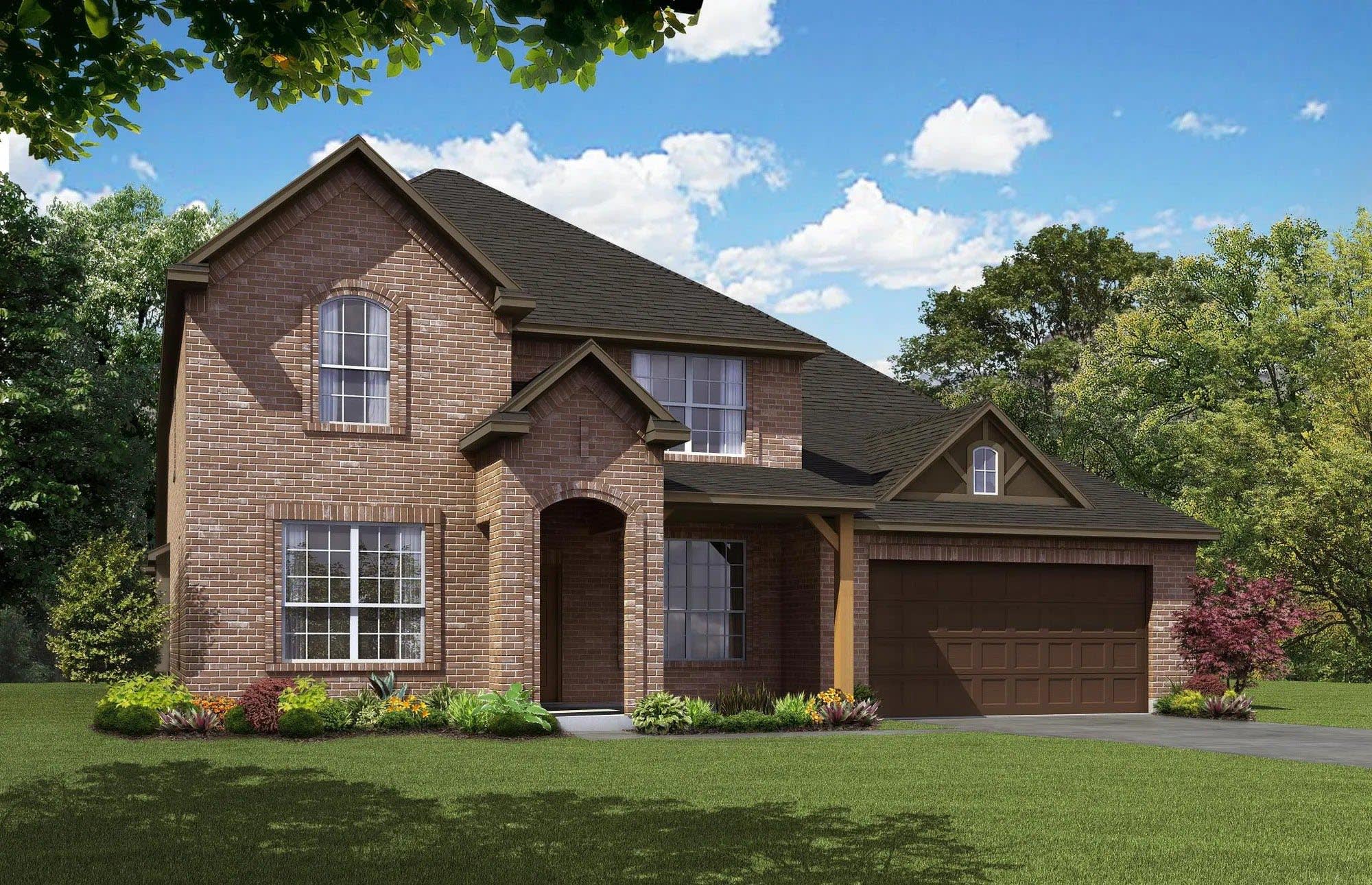 Elevation A | Concept 3218 at Coyote Crossing in Godley, TX by Landsea Homes