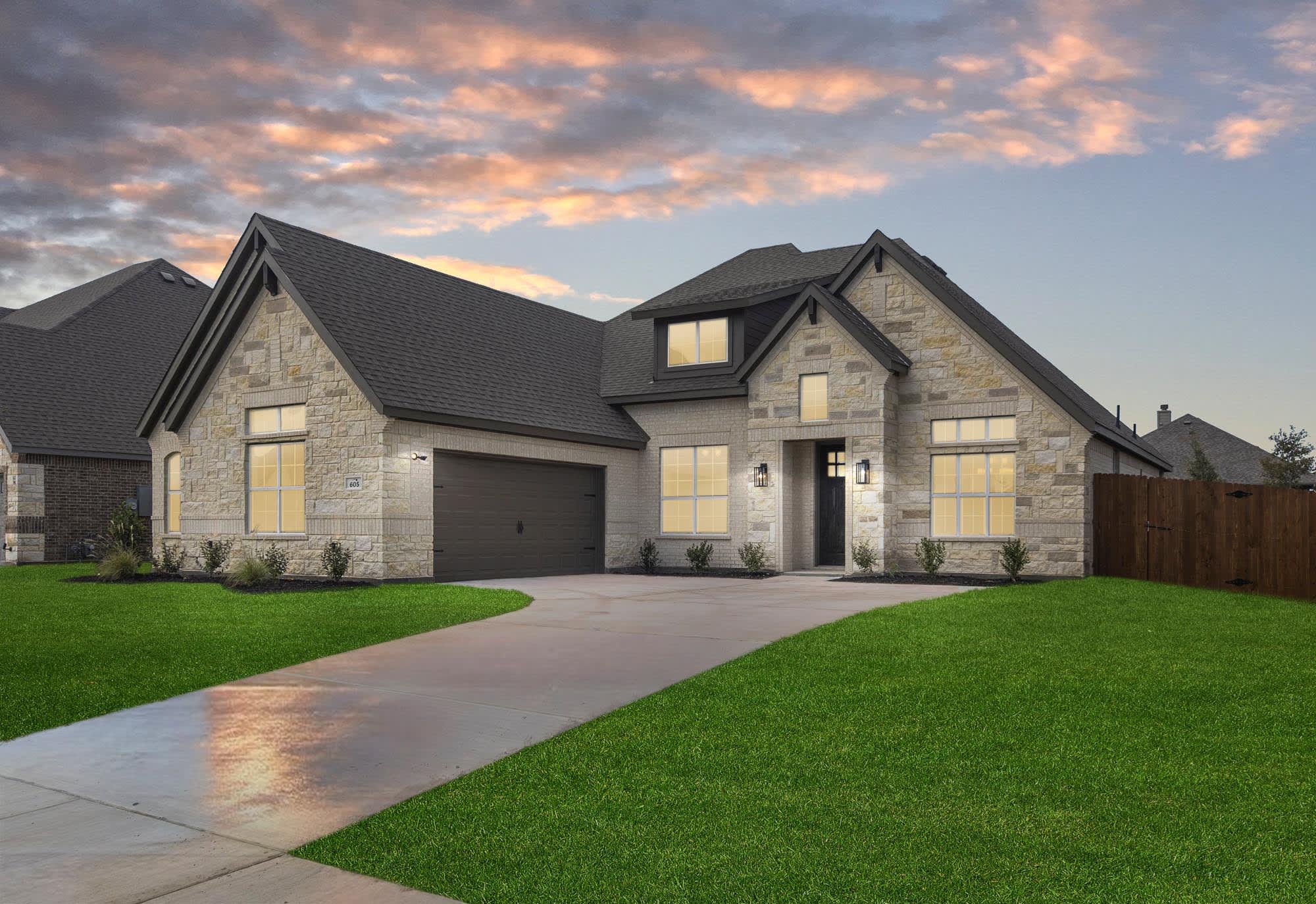 Elevation A with Stone | Concept 2267 at Silo Mills - Signature Series in Joshua, TX by Landsea Homes