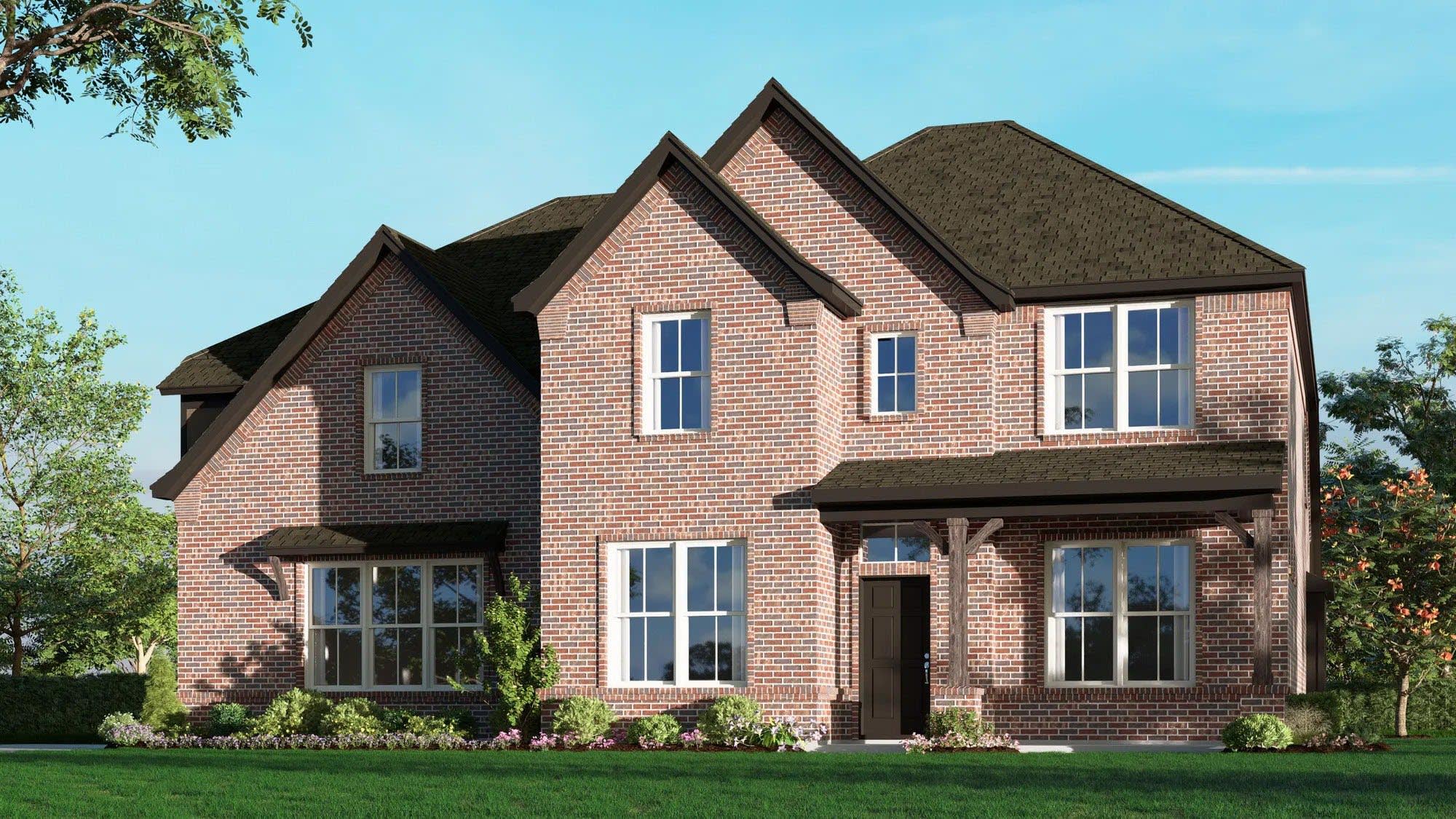 Elevation B with Outswing | Concept 3135 at Abe's Landing in Granbury, TX by Landsea Homes