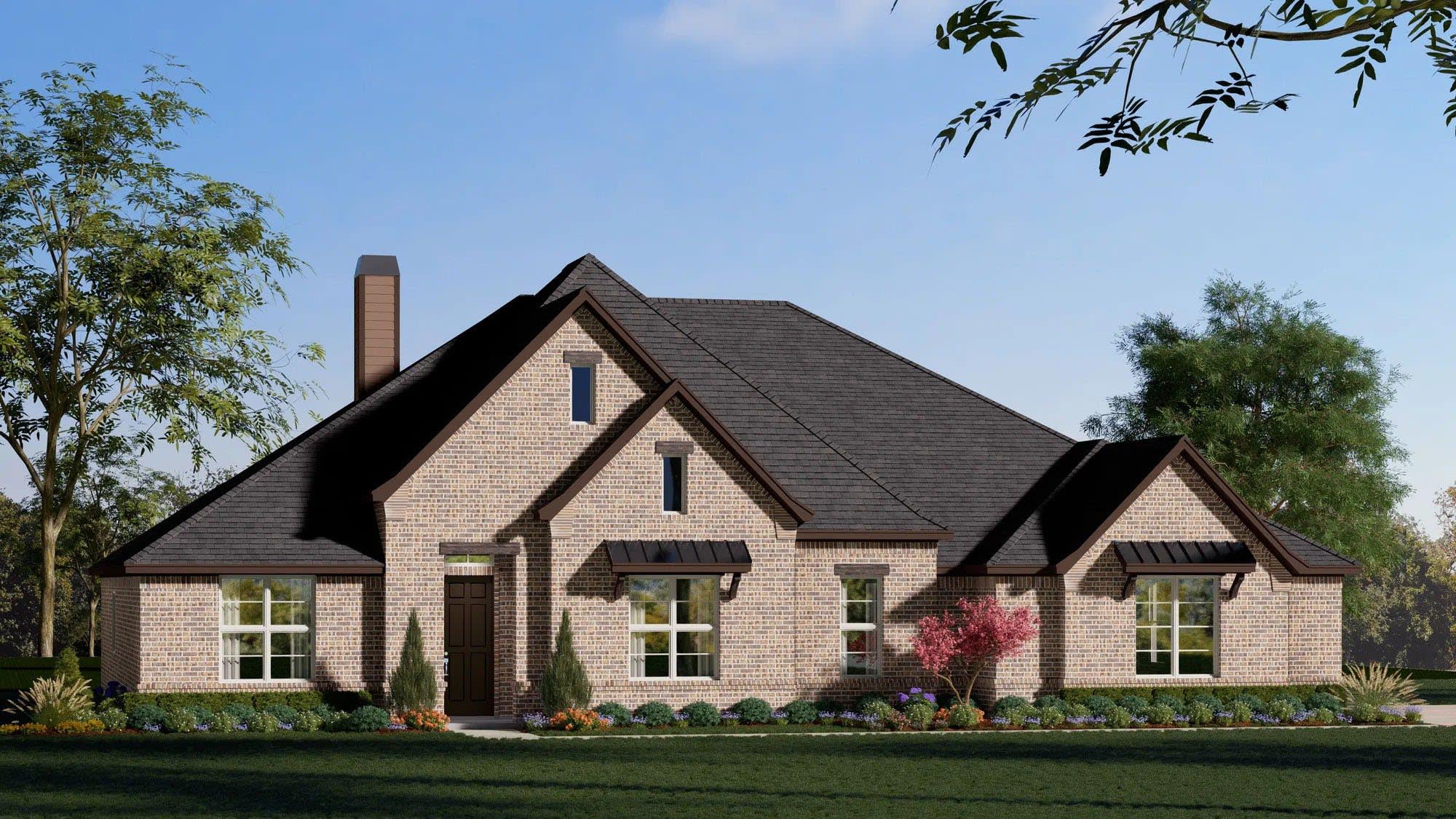Elevation B | Concept 3141 at The Meadows in Gunter, TX by Landsea Homes