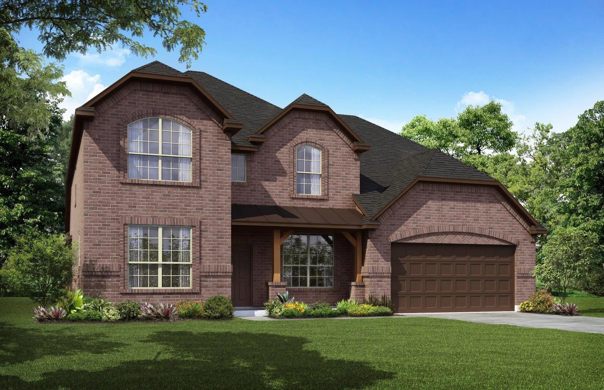 Elevation B | Concept 3218 at Coyote Crossing in Godley, TX by Landsea Homes