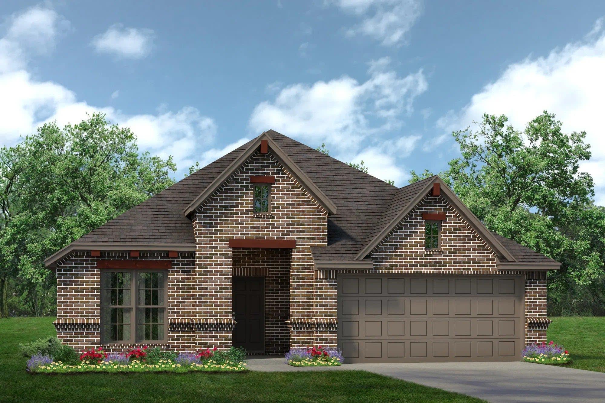 Elevation C | Concept 2186 at Hunters Ridge in Crowley, TX by Landsea Homes