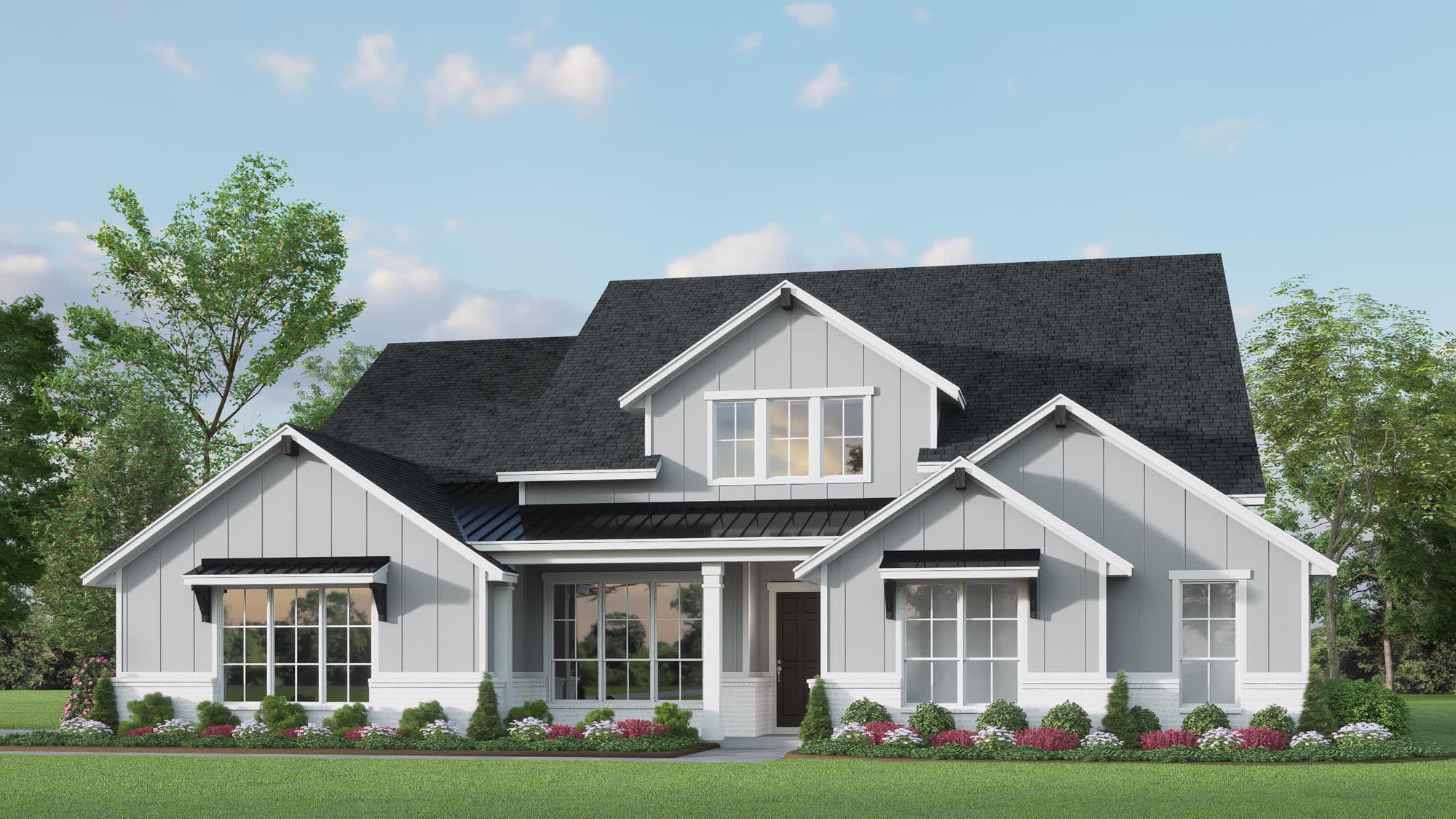 Elevation D | Concept 3009 at The Meadows in Gunter, TX by Landsea Homes