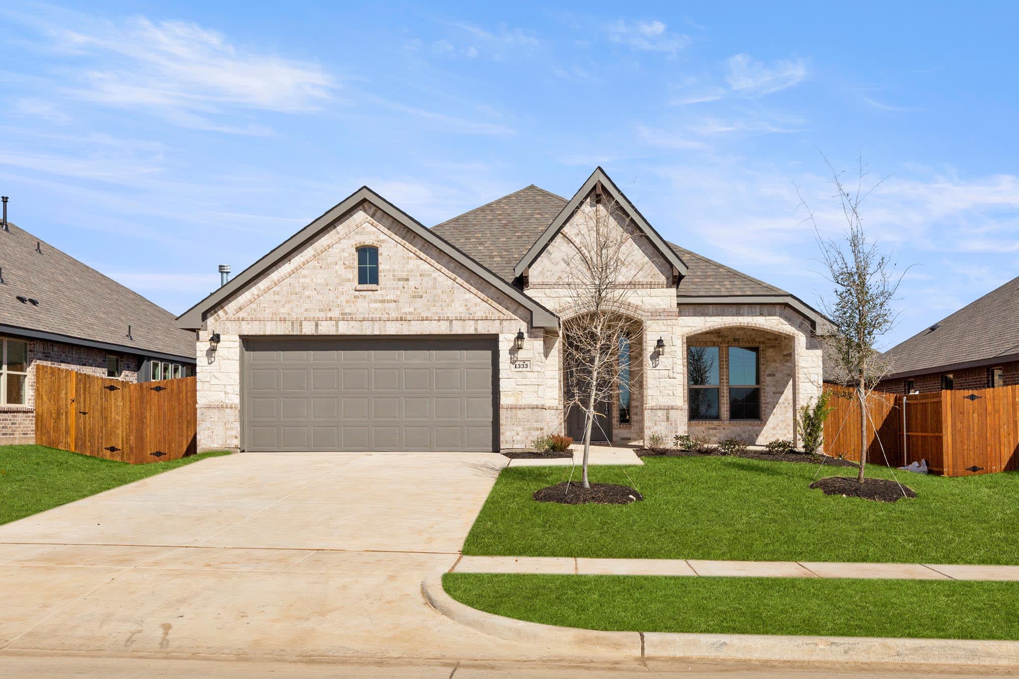 Elevation D with Stone | Concept 1991 at Hulen Trails in Fort Worth, TX by Landsea Homes