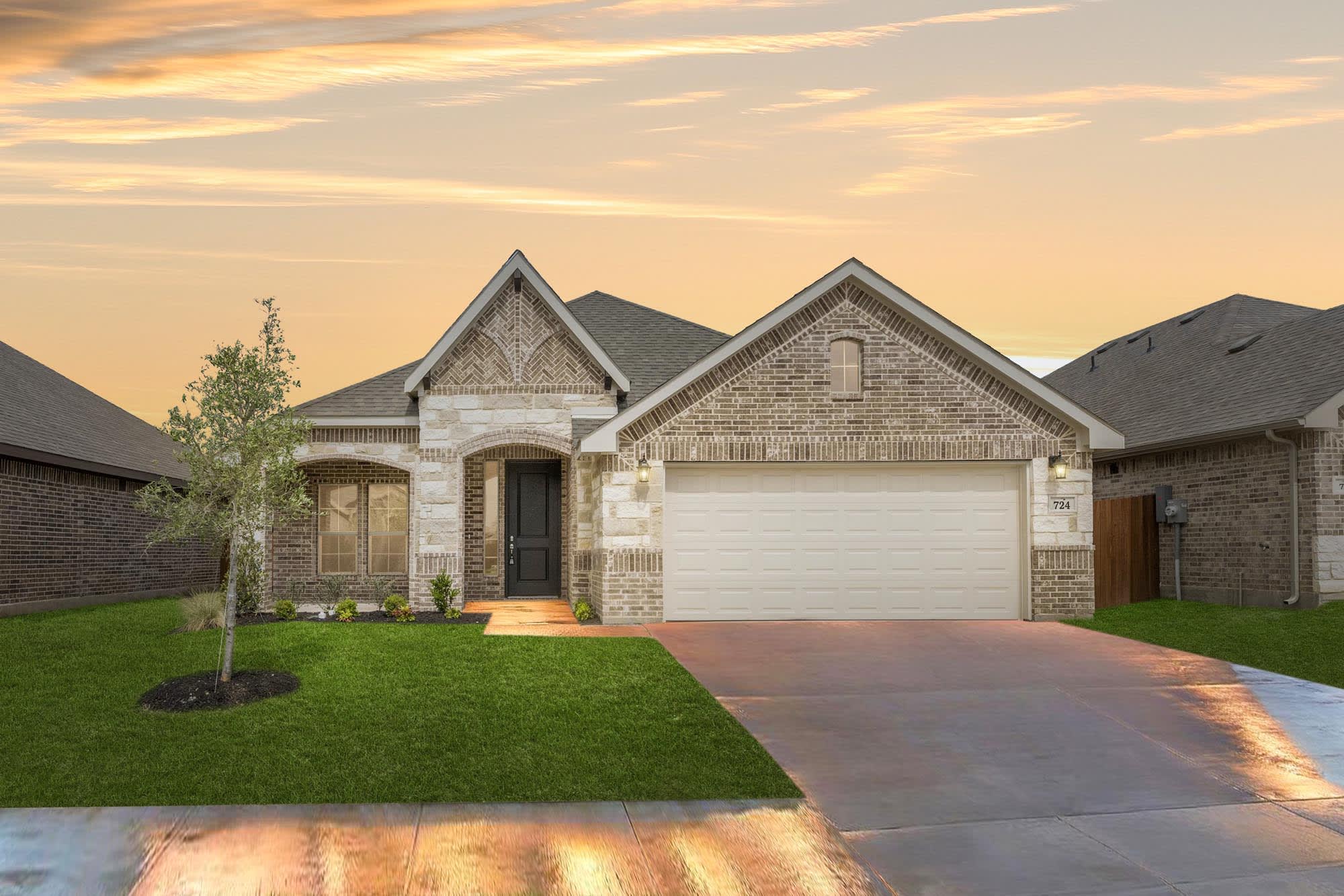 Elevation D with Stone | Concept 1991 at Chisholm Hills in Cleburne, TX by Landsea Homes
