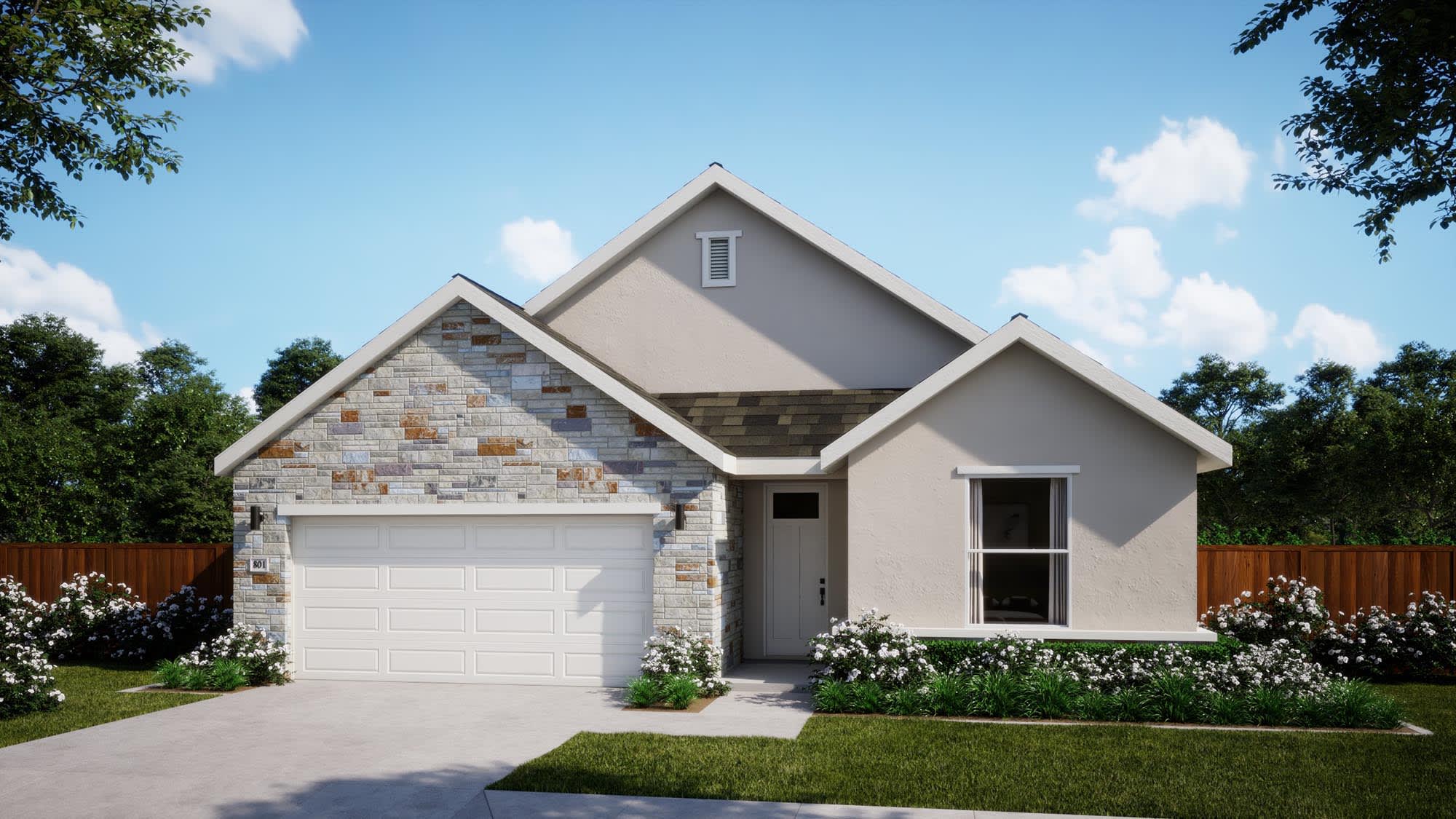 Elevation C | Jaxon | Sage Collection – Freedom at Anthem in Kyle, TX by Landsea Homes