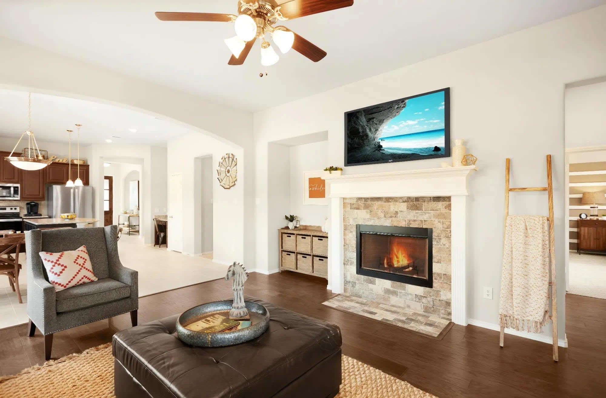 Family Room | Concept 2065 at Silo Mills - Select Series in Joshua, TX by Landsea Homes