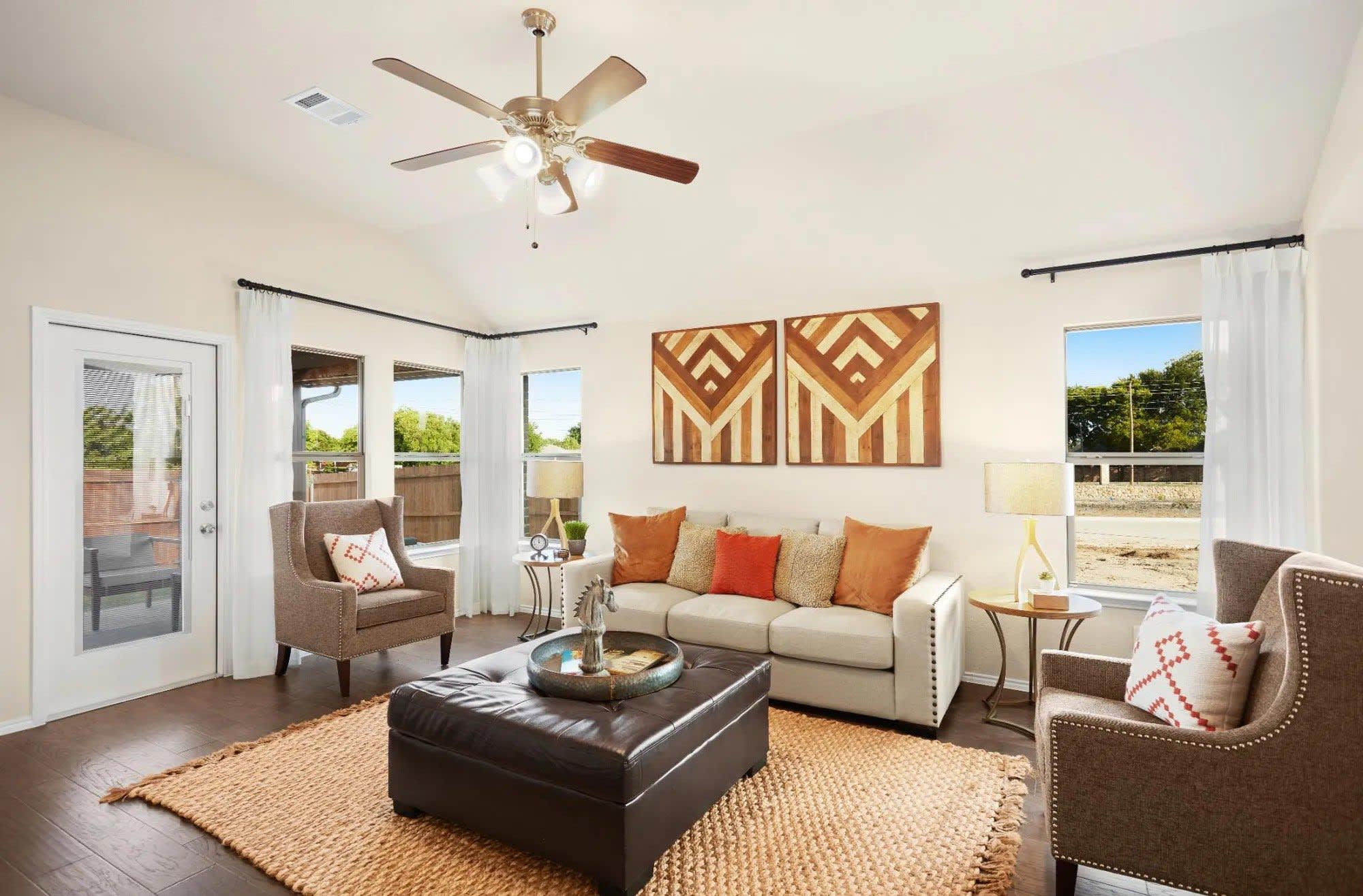 Family Room | Concept 2065 at Hunters Ridge in Crowley, TX by Landsea Homes