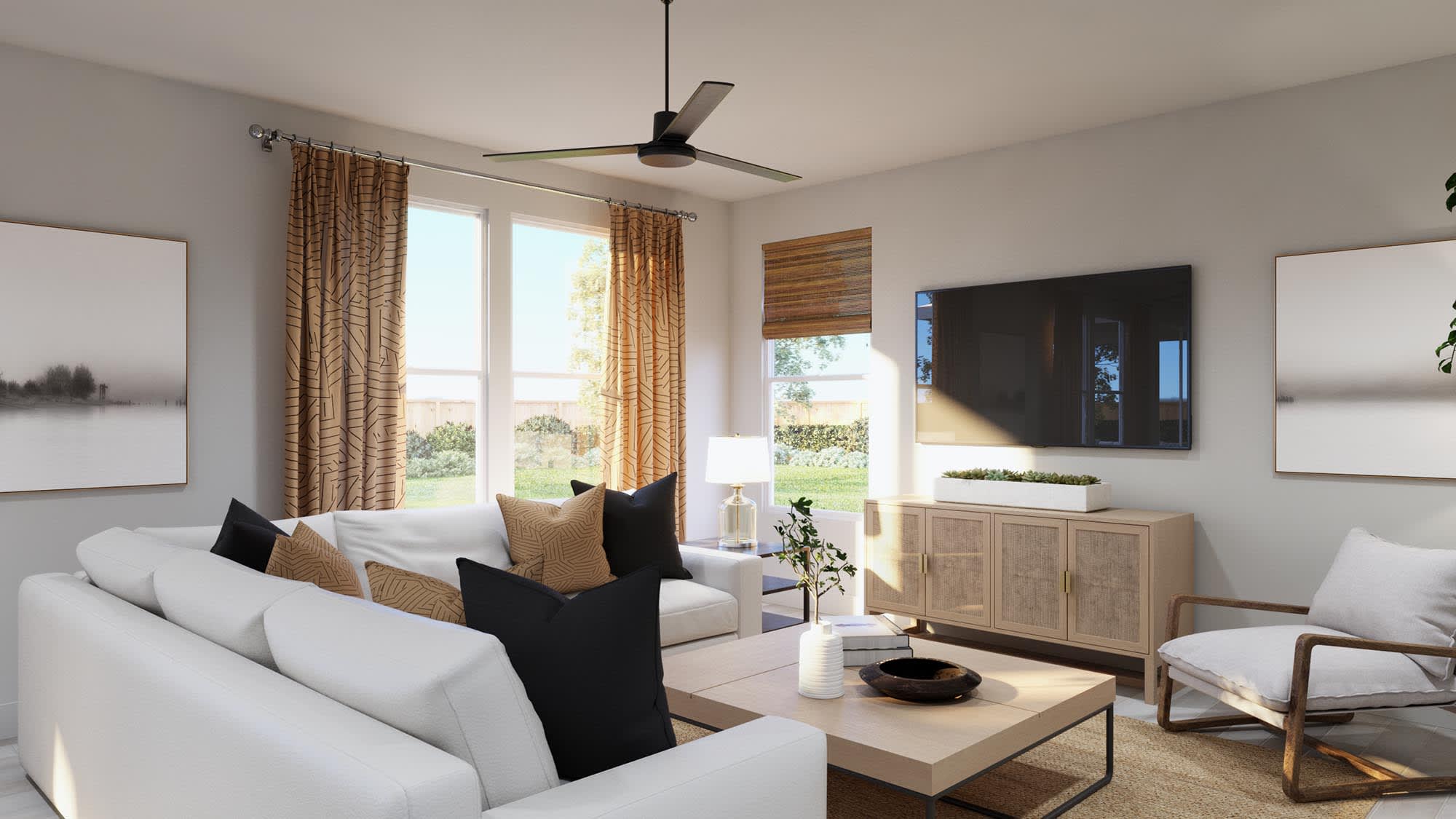 Great Room | Beau | Sage Collection – Freedom at Anthem in Kyle, TX by Landsea Homes