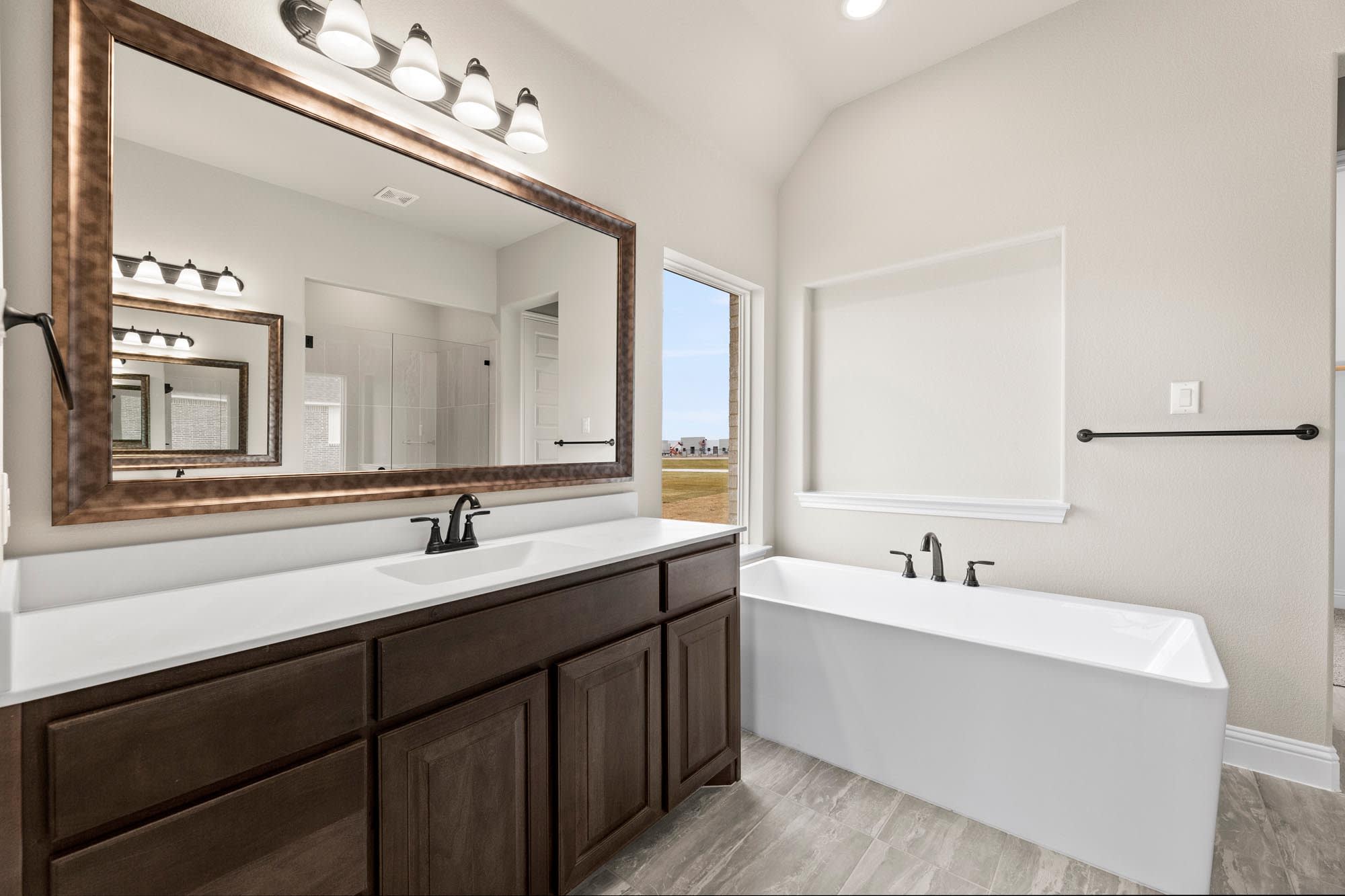 Optional Luxury Primary Bathroom | Concept 2623 at The Meadows in Gunter, TX by Landsea Homes