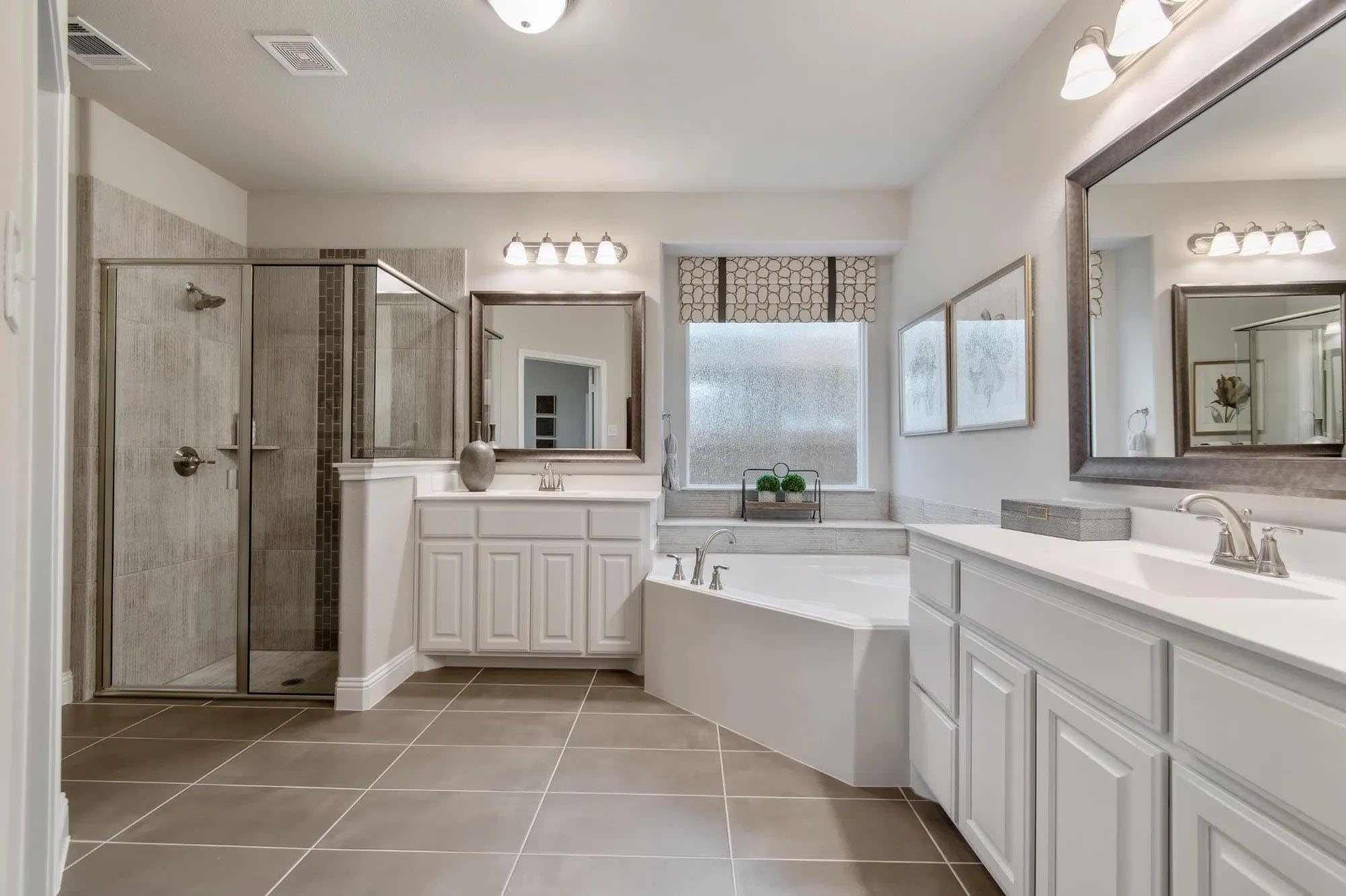 Primary Bathroom | Concept 3135 at Mockingbird Hills in Joshua, TX by Landsea Homes