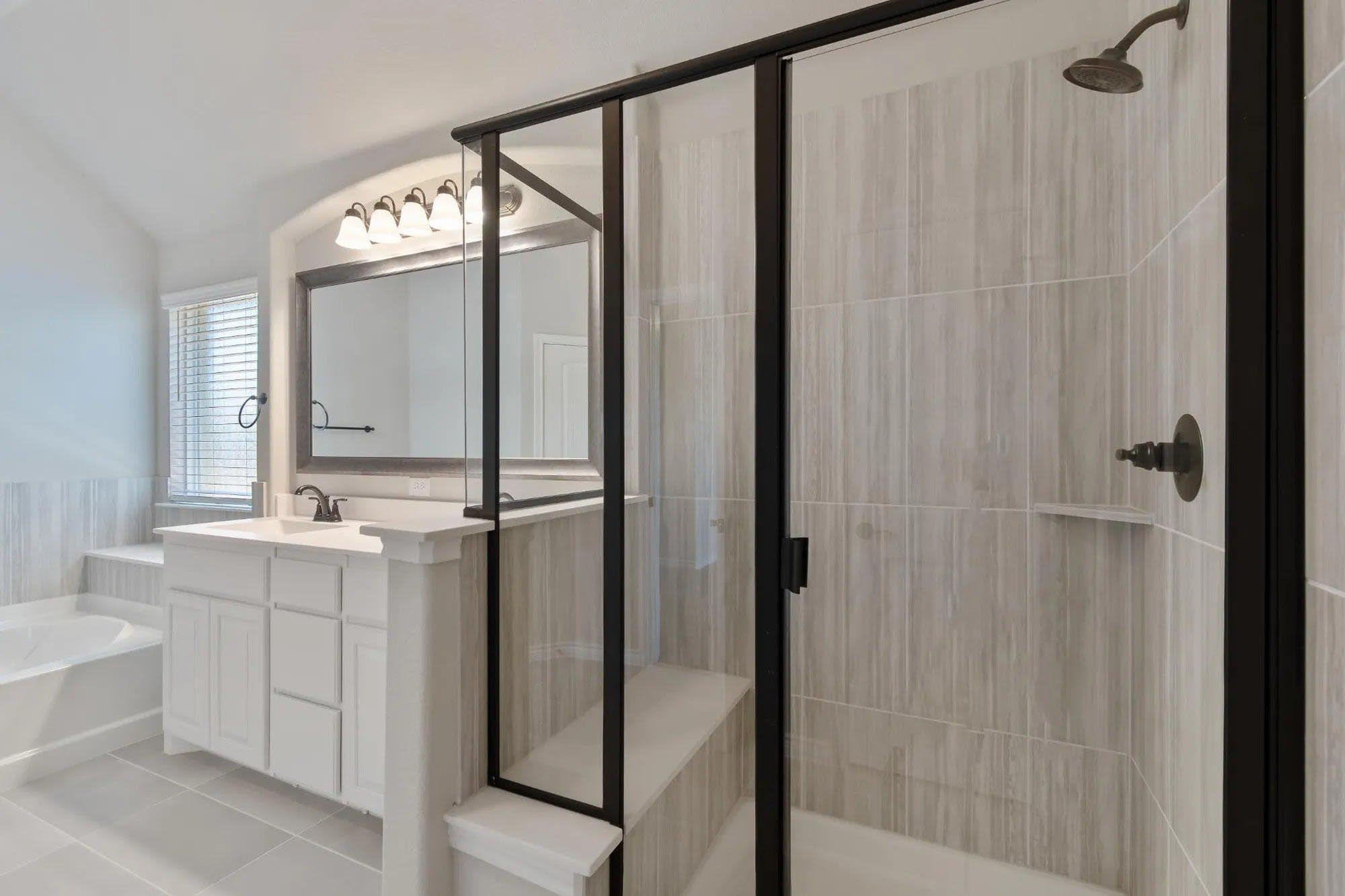 Primary Bathroom | Concept 2393 at Coyote Crossing in Godley, TX by Landsea Homes