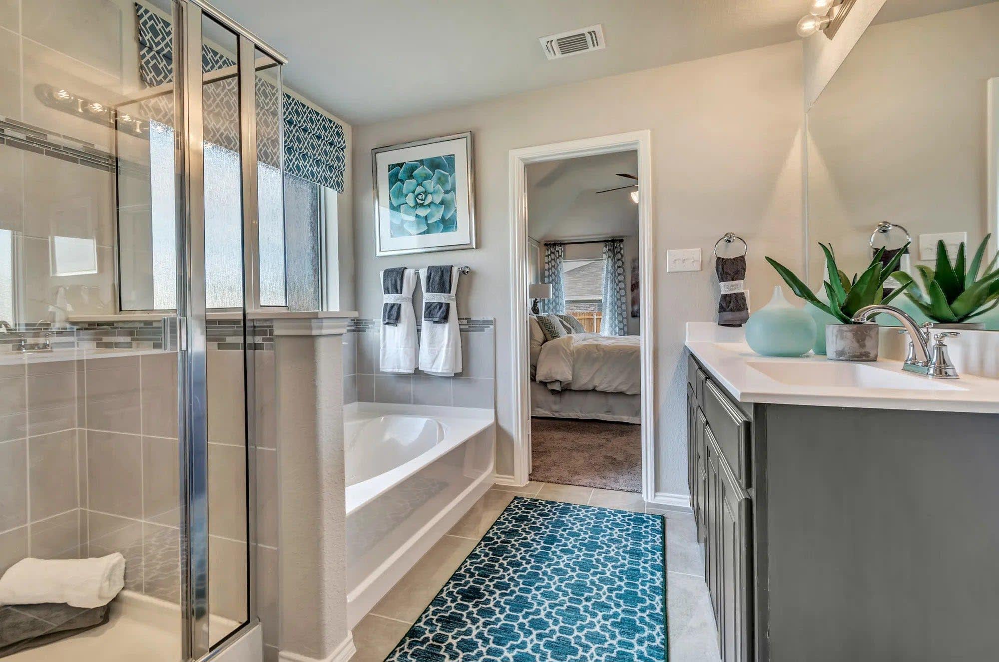 Primary Bathroom | Concept 1730 at Chisholm Hills in Cleburne, TX by Landsea Homes