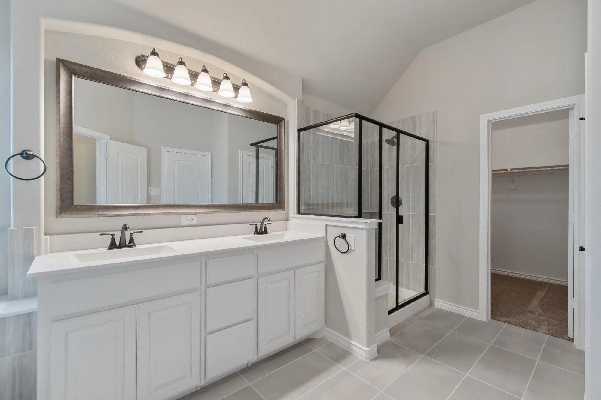 Primary Bathroom | Concept 2393 at Coyote Crossing in Godley, TX by Landsea Homes