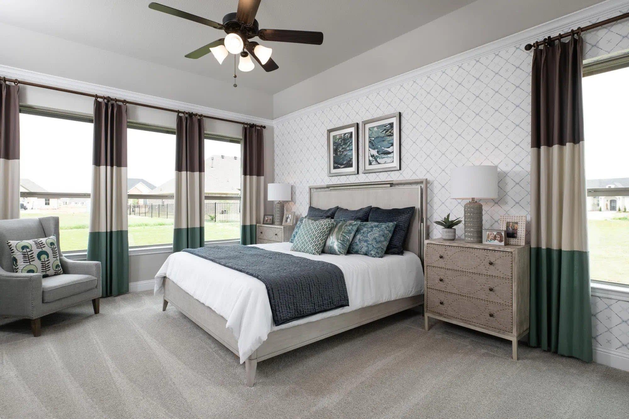 Primary Bedroom | Concept 2404 at Villages of Walnut Grove in Midlothian, TX by Landsea Homes