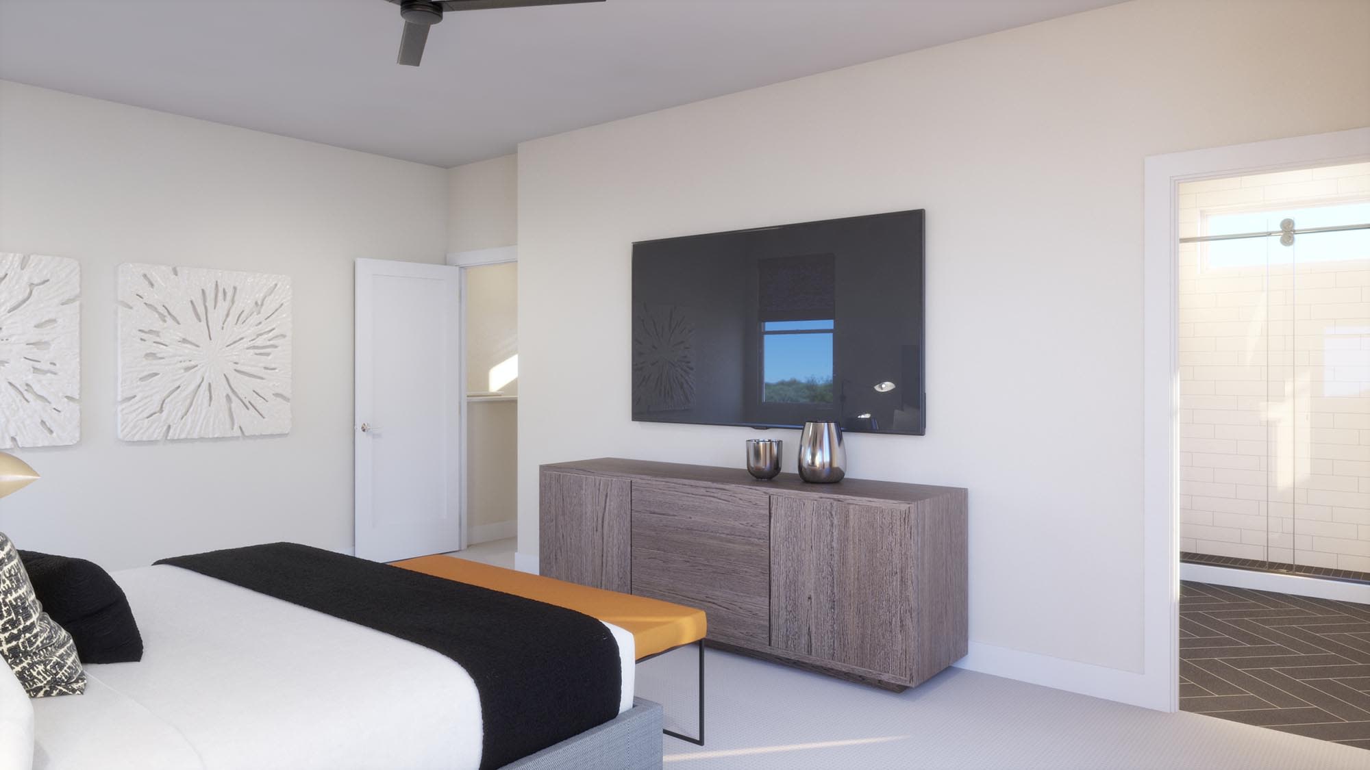 Primary Bedroom | Alexa | Ryegrass Collection – Freedom at Anthem in Kyle, TX by Landsea Homes