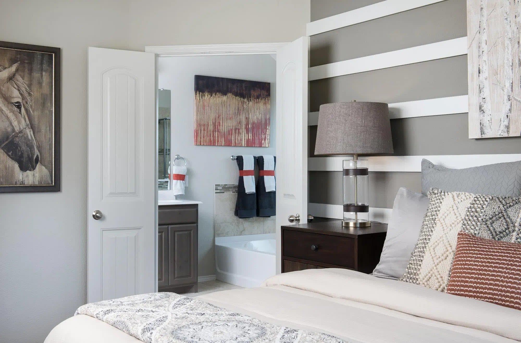 Primary Bedroom | Concept 1849 at Hunters Ridge in Crowley, TX by Landsea Homes