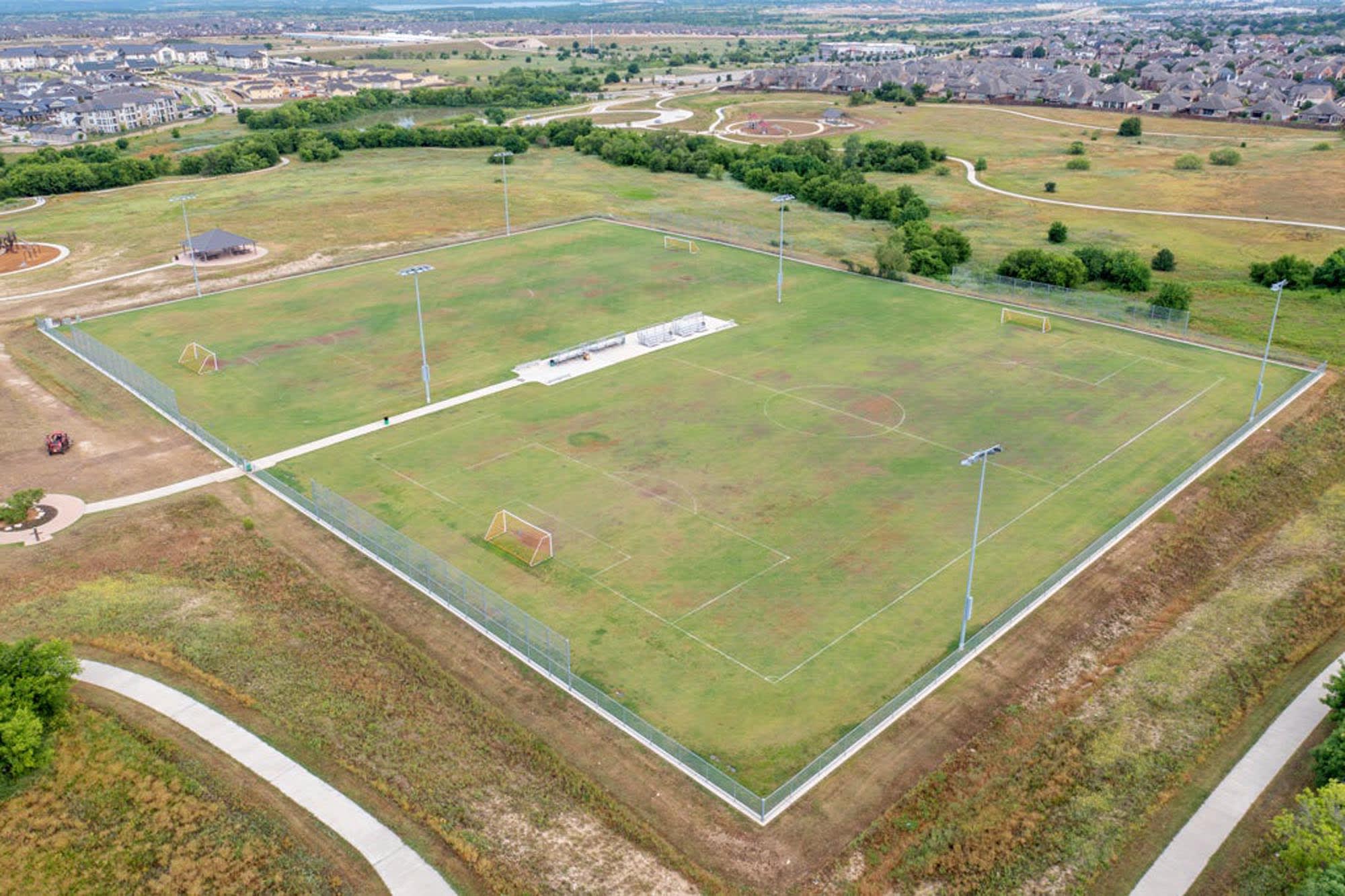 Soccer Field at Chisholm Trail Park | Hulen Trails in Fort Worth, TX by Landsea Homes