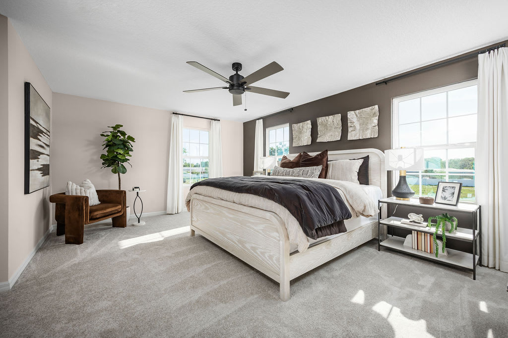 Primary Bedroom | Thompson Village | New Townhomes in Apopka, FL | Landsea Homes