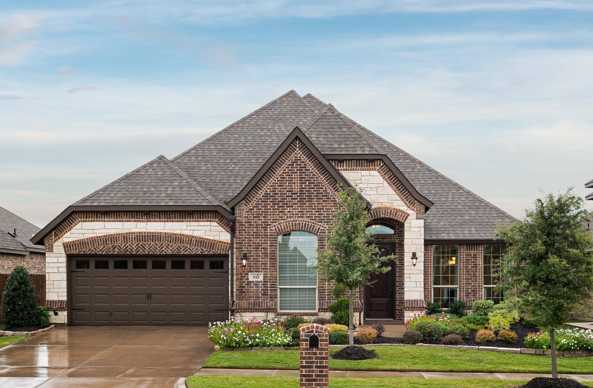 Elevation B with Stone | Concept 2622 at Belle Meadows in Cleburne, TX by Landsea Homes