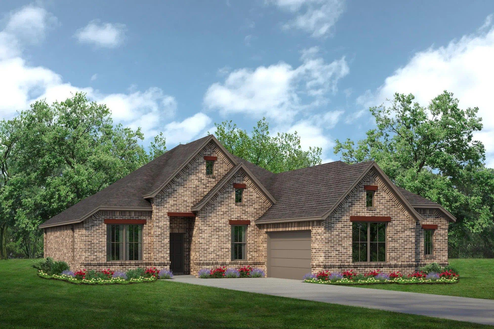 Elevation D | Concept 2267 at Belle Meadows in Cleburne, TX by Landsea Homes