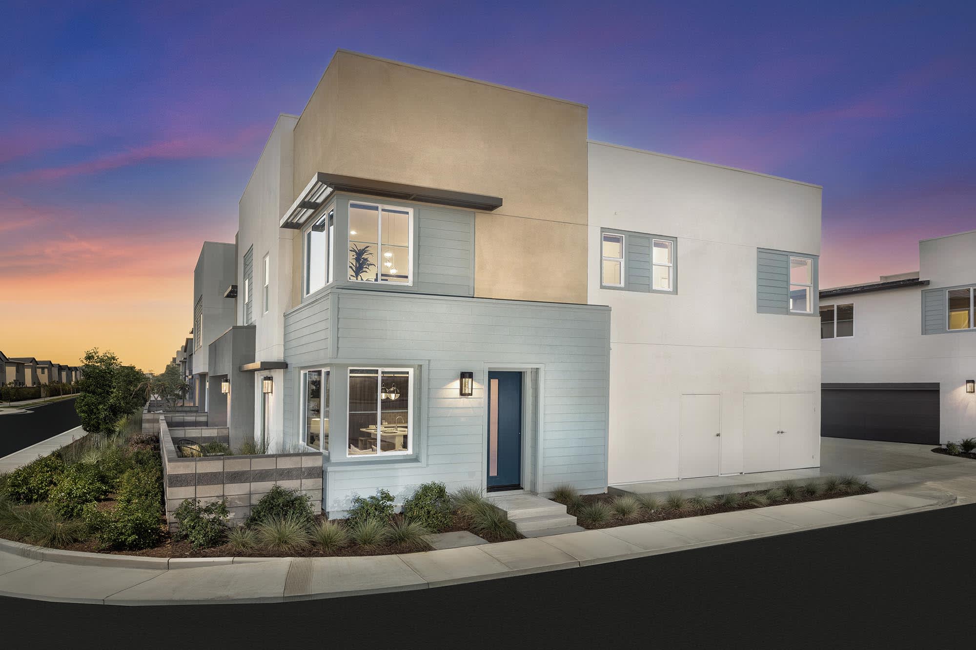 Exterior Night | Plan Four | eave at neuhouse in Ontario, CA by Landsea Homes