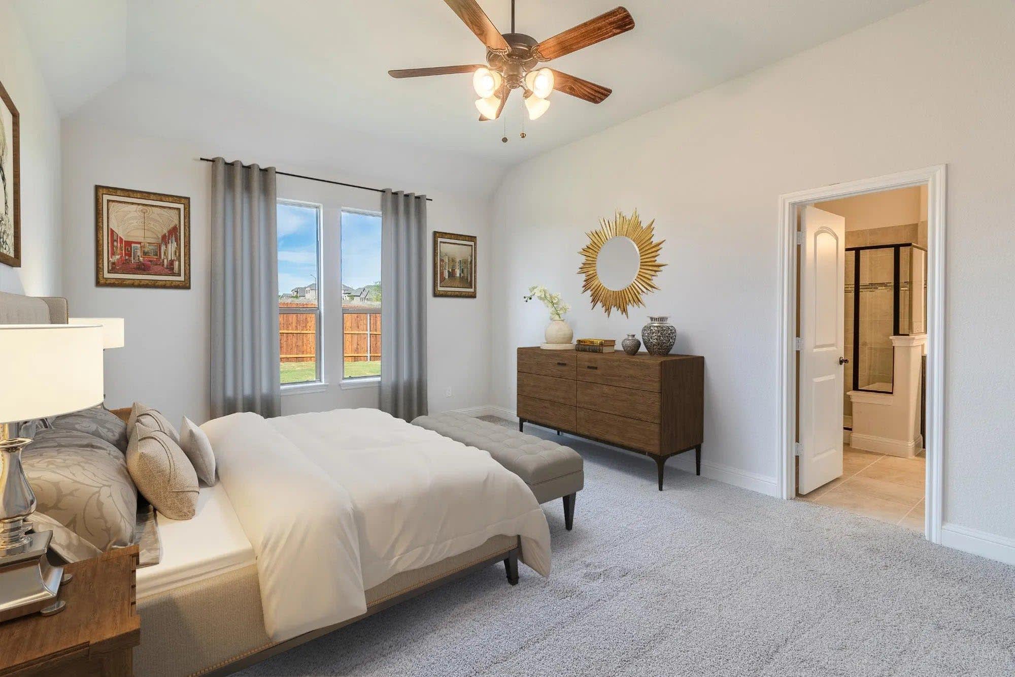 Primary Bedroom | Concept 2027 at Belle Meadows in Cleburne, TX by Landsea Homes