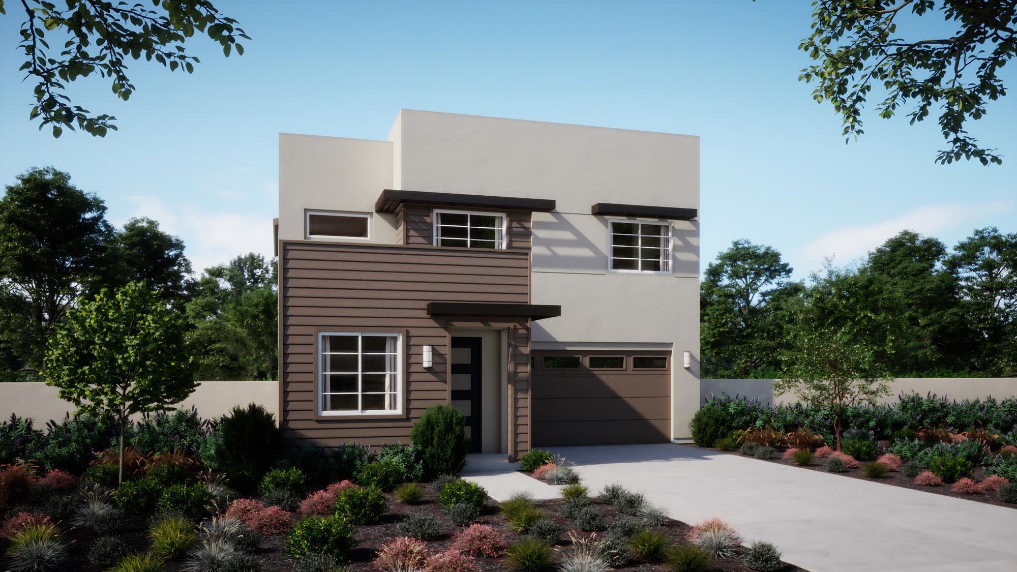California Modern Elevation – Plan 1 – Peri in Ontario, CA by Landsea Homes