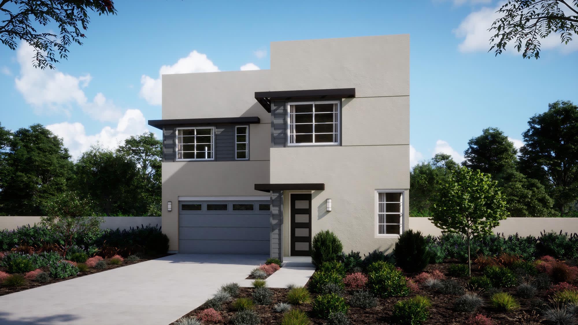 California Modern Elevation – Plan 3 – Peri in Ontario, CA by Landsea Homes