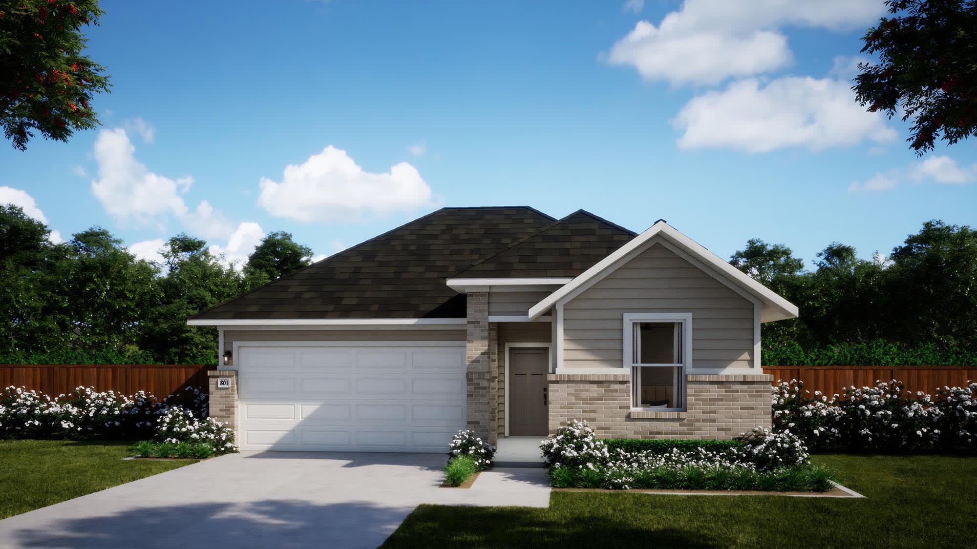 Elevation A | Nicholas | Sage Collection – Freedom at Anthem in Kyle, TX by Landsea Homes