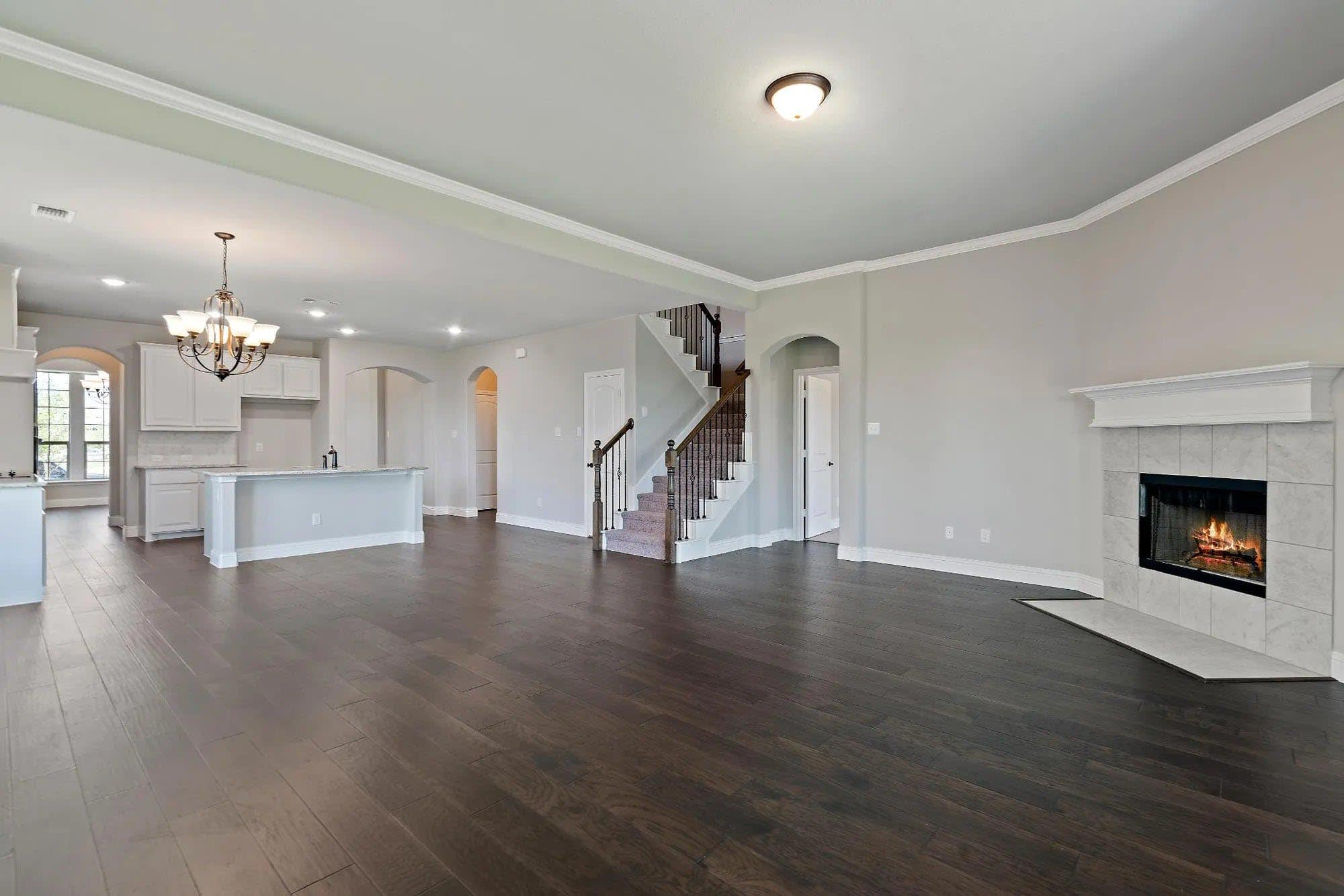 Family Room | Concept 3015 at Lovers Landing in Forney, TX by Landsea Homes