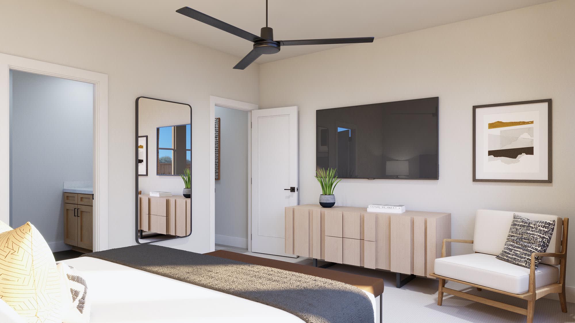 Primary Bedroom | Nicolas | Sage Collection – Freedom at Anthem in Kyle, TX by Landsea Homes