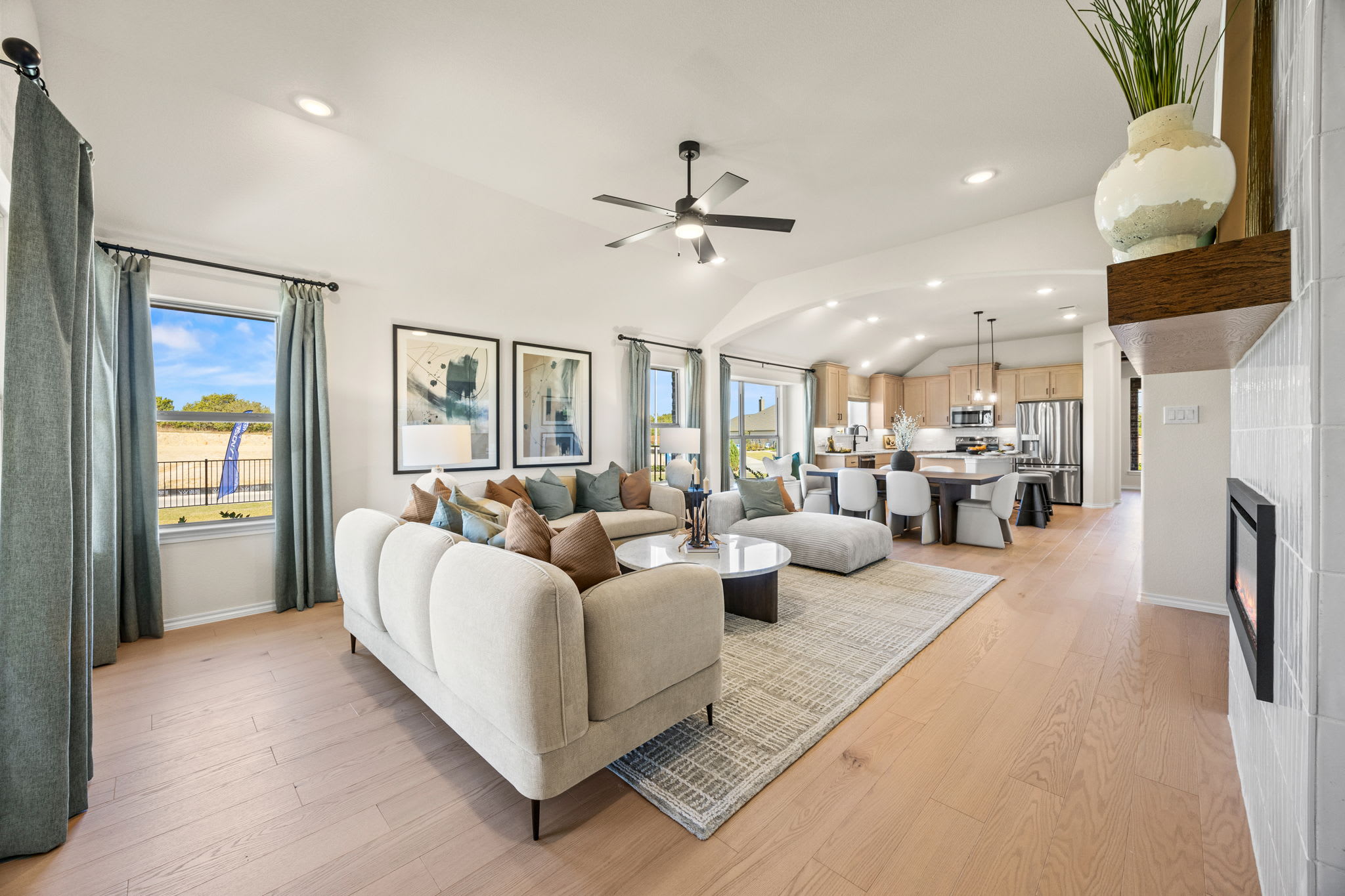 Great Room | Waterford Park in Weatherford, TX by Landsea Homes