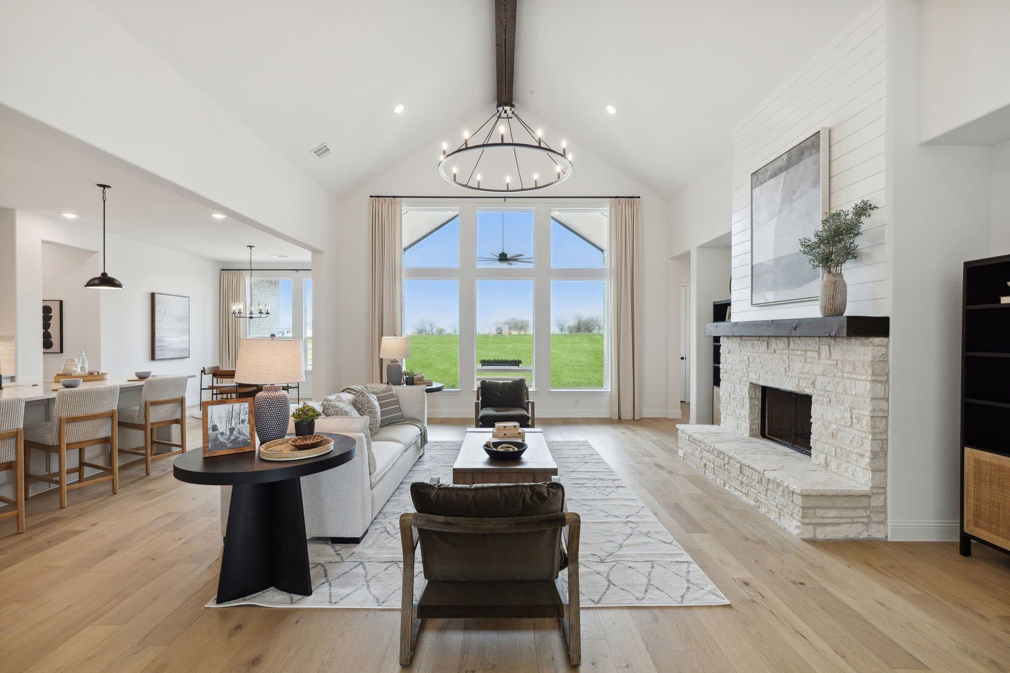 Family Room | Concept 3441 at Mockingbird Hills in Joshua, TX by Landsea Homes