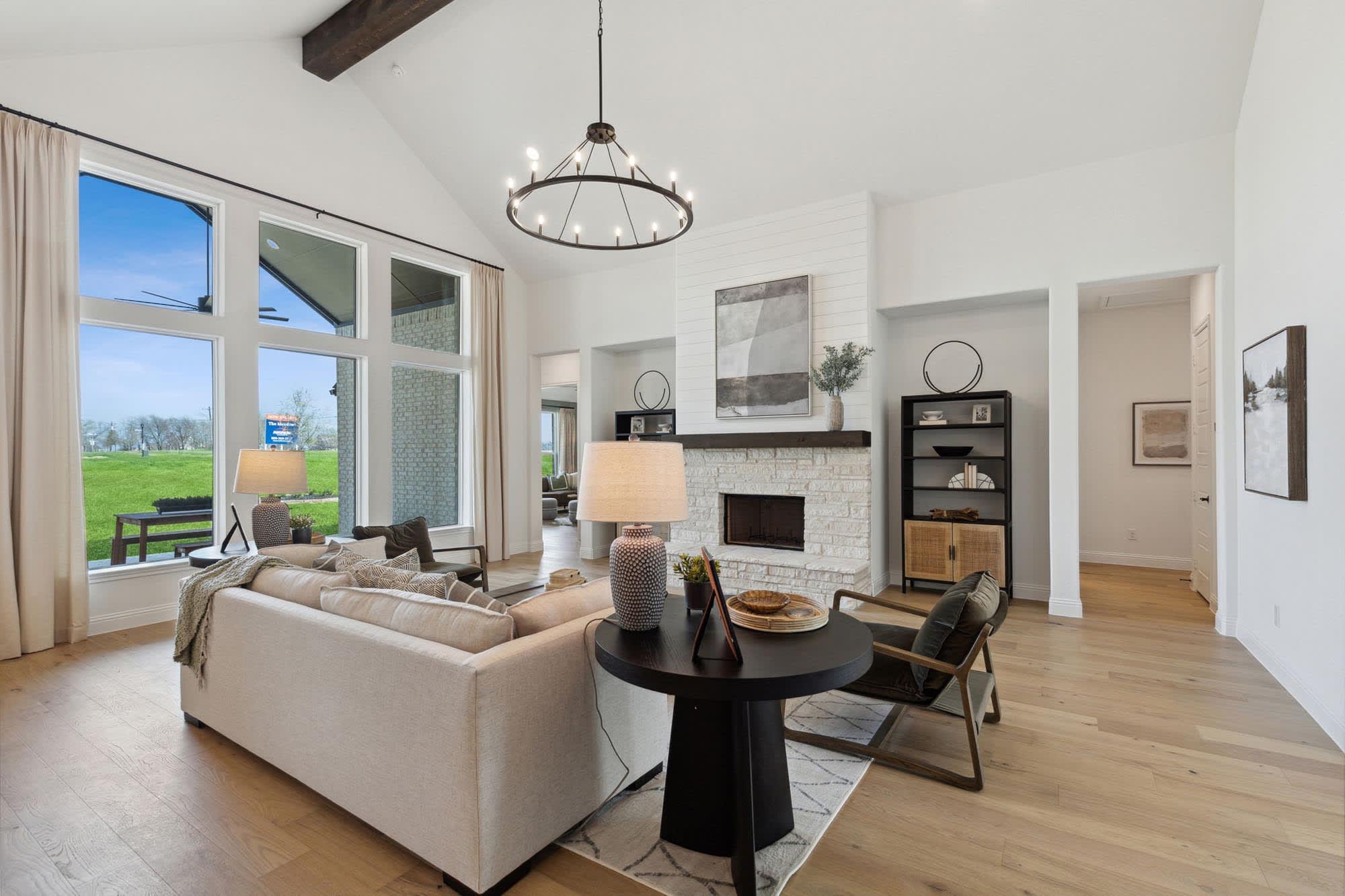 Family Room | Concept 3441 at Mockingbird Hills in Joshua, TX by Landsea Homes