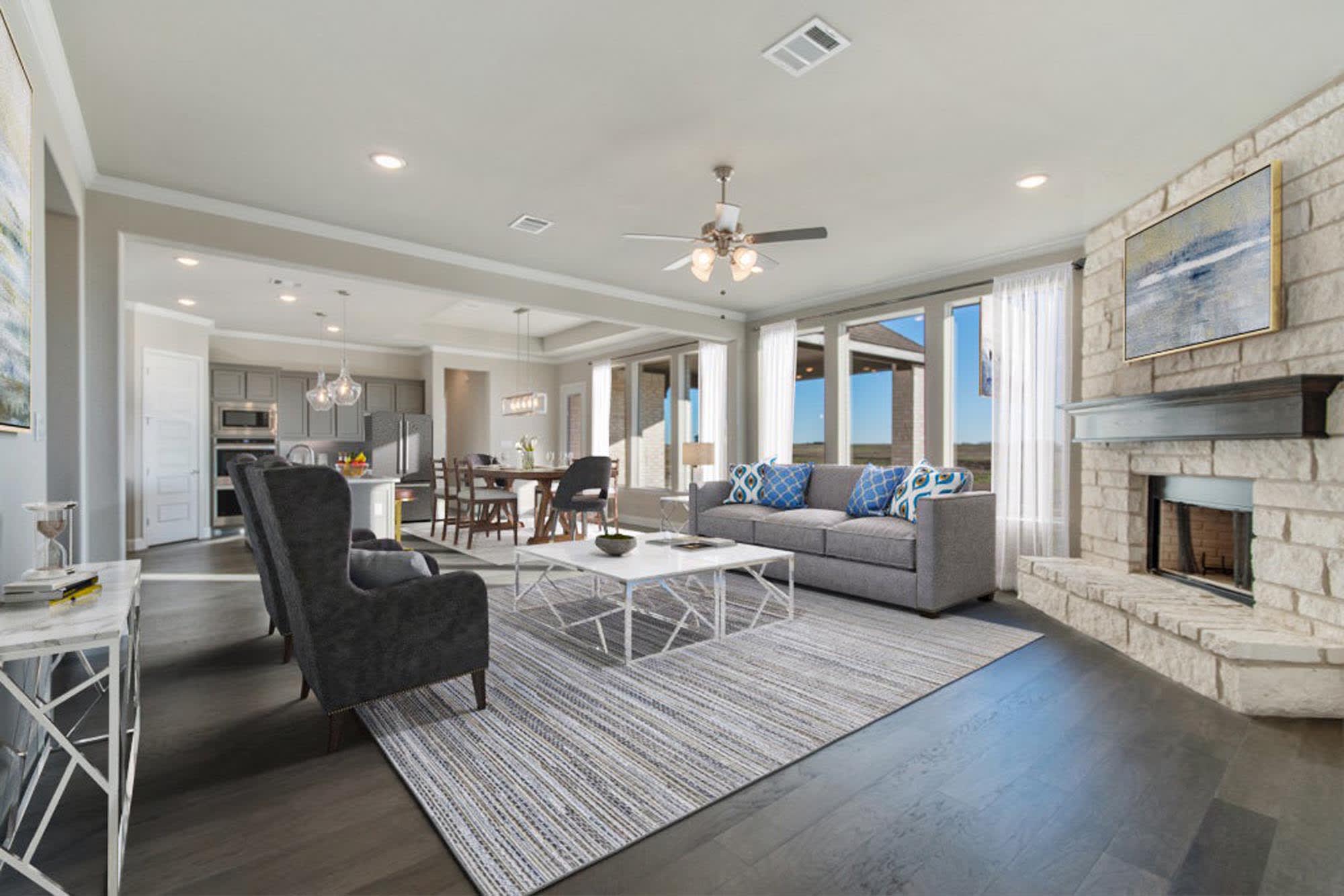 Family Room | Concept 2623 at Mockingbird Hills in Joshua, TX by Landsea Homes