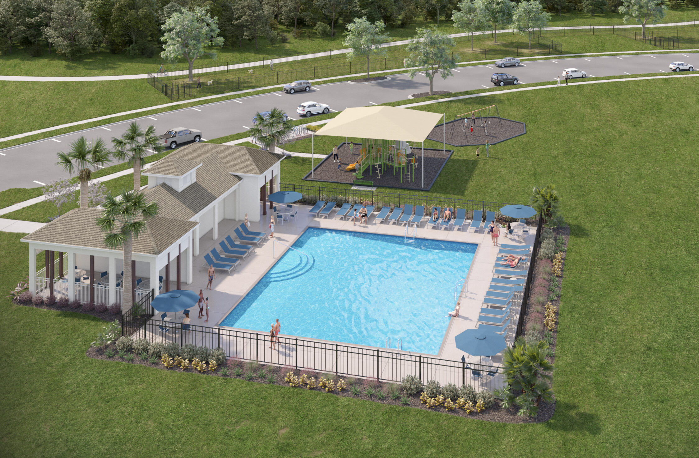 Planned Resort Style Pool, Cabana & Playground coming soon to Brack Ranch in St. Cloud.