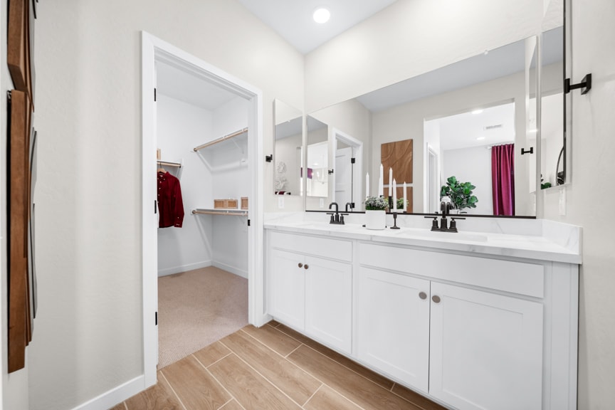 Primary Bathroom | Terraza Model Home | Mira Vista at Victory in Buckeye, AZ by Landsea Homes