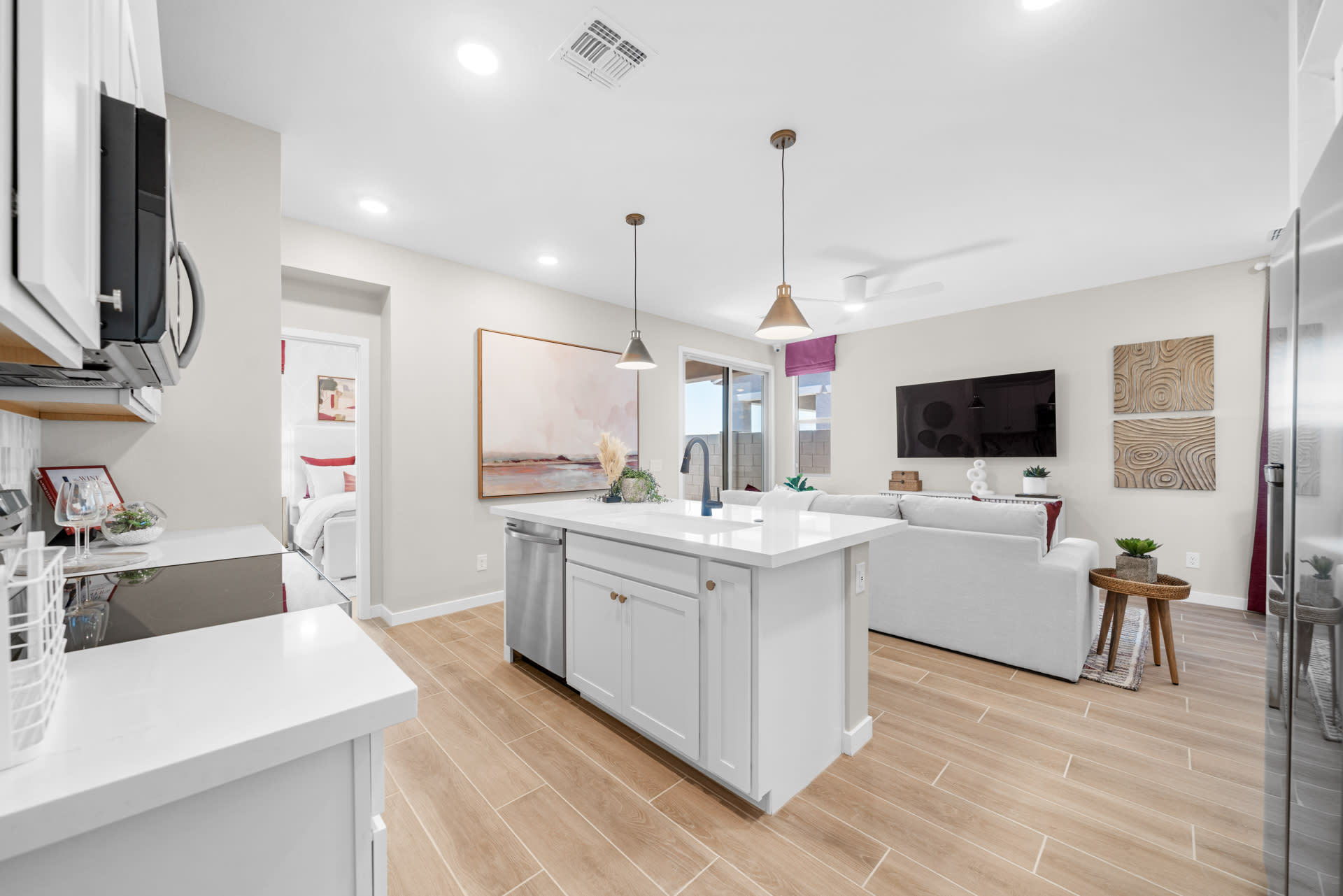 Kitchen & Great Room | Terraza Model Home | Mira Vista at Victory in Buckeye, AZ by Landsea Homes