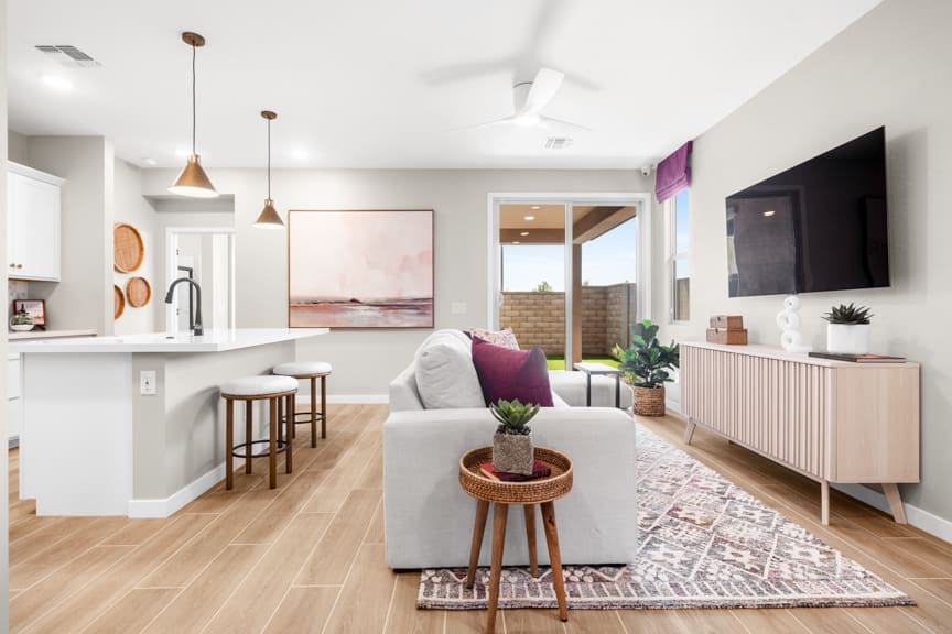 Great Room | Terraza Model Home | Mira Vista at Victory in Buckeye, AZ by Landsea Homes