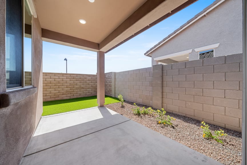 Backyard Covered Patio | Terraza Model Home | Mira Vista at Victory in Buckeye, AZ by Landsea Homes